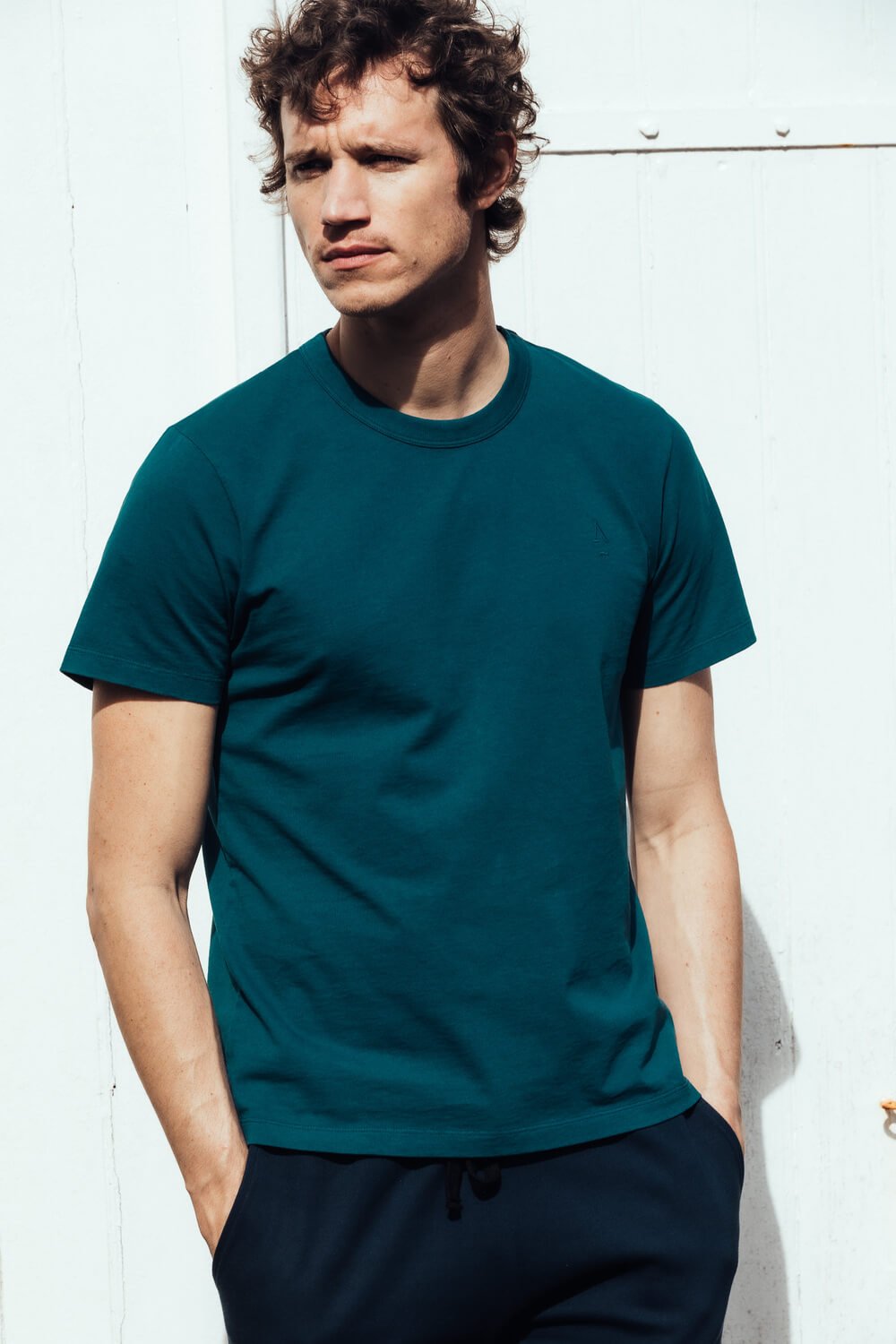 Short-sleeved T-shirt with round neckline APNEE Blue