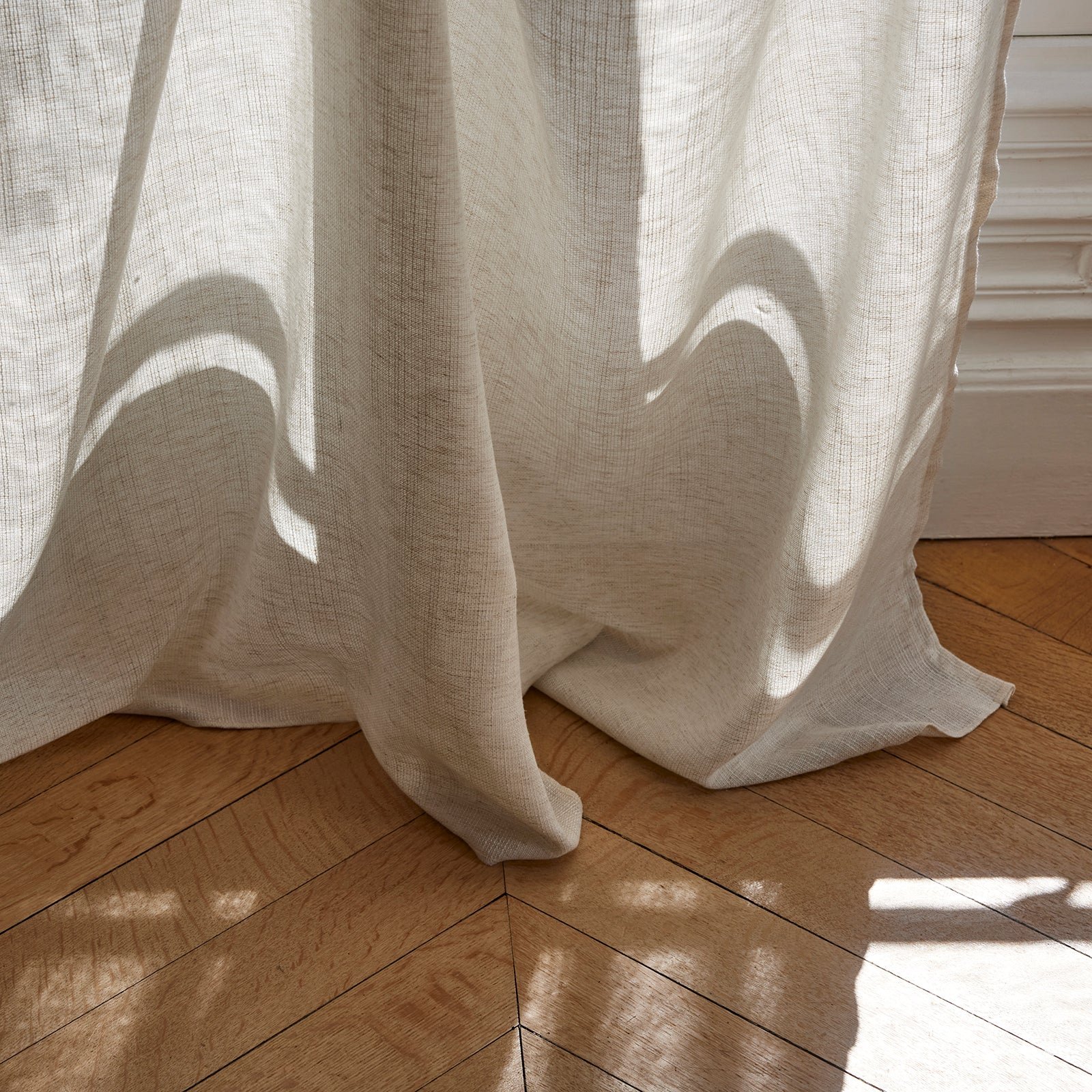 Net curtain with loops MADURA Beige