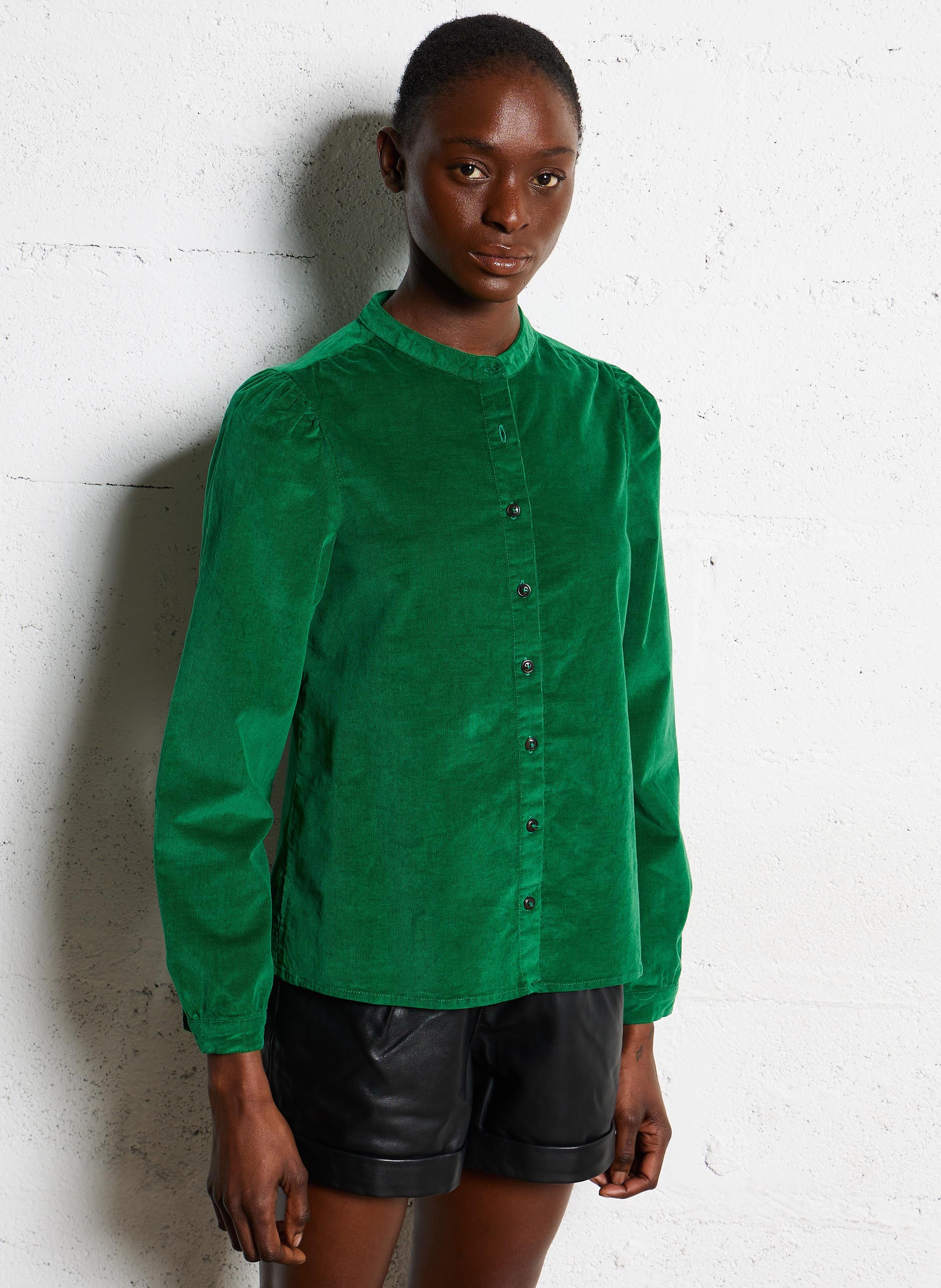 Short droit en cuir  LA PETITE ETOILE Zwart