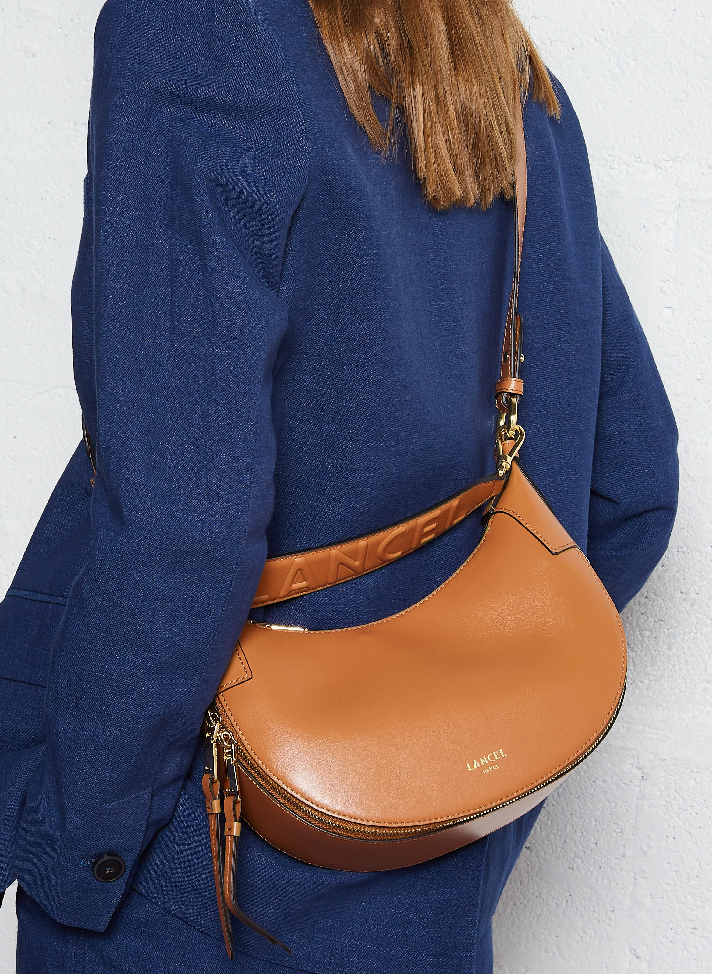 Sac bandoulière en cuir LANCEL Beige