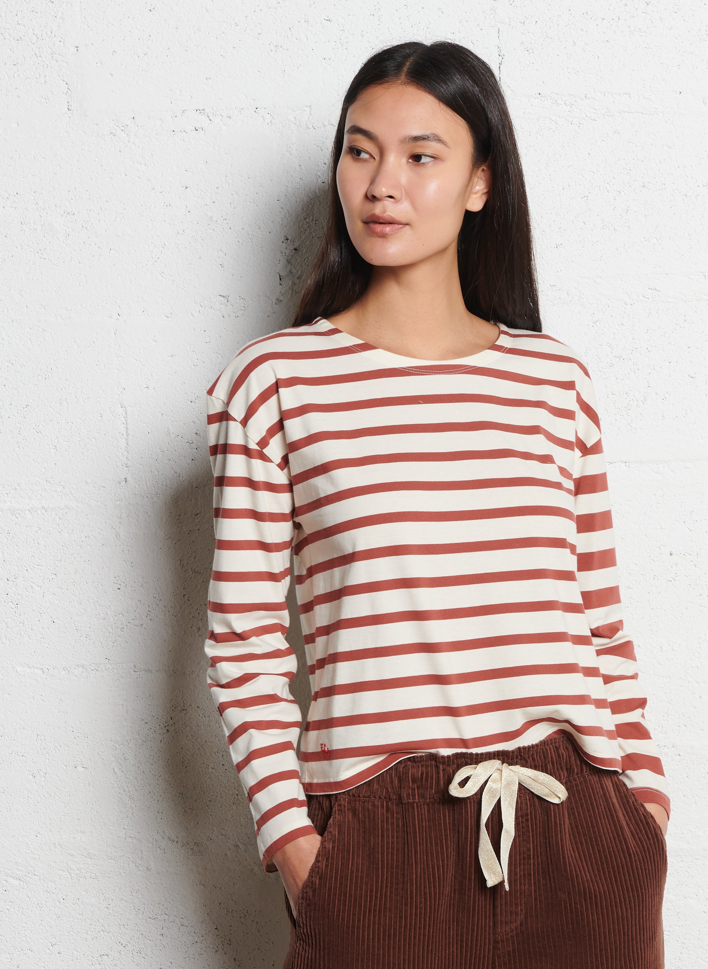 Bio-Baumwoll-Rundhals-Shirt EMILE ET IDA