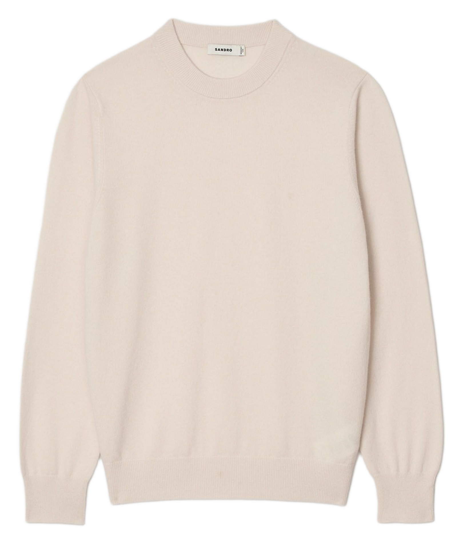 Regular-fit trui van kasjmier met ronde hals SANDRO Wit