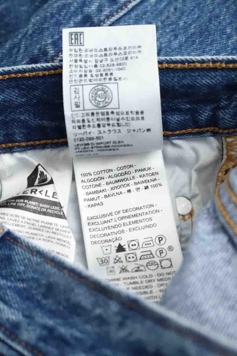 Cotton straight jeans LEVI'S - Seconde main Blue