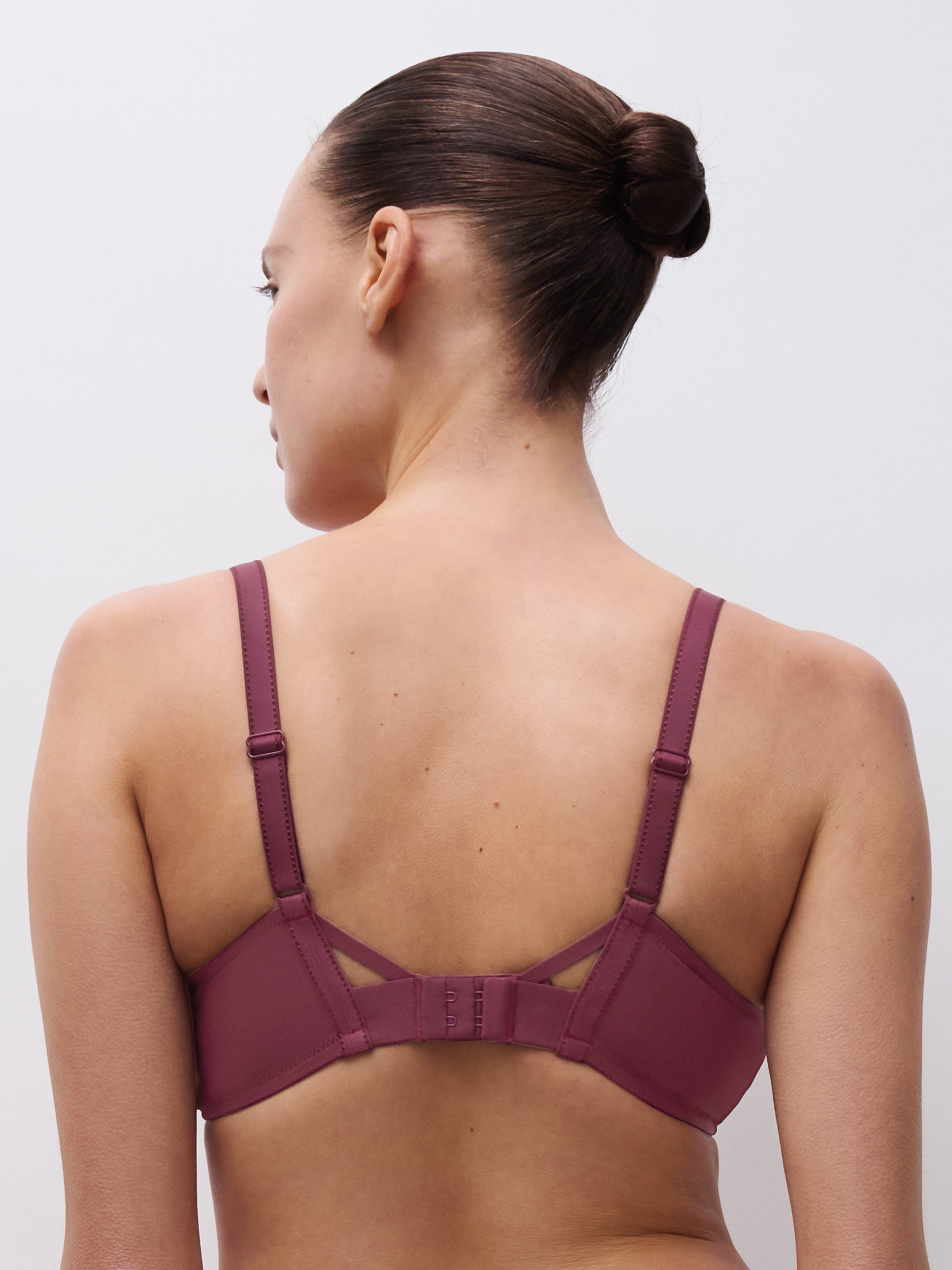 Non-wired support bra with cups CHANTELLE PULP Red