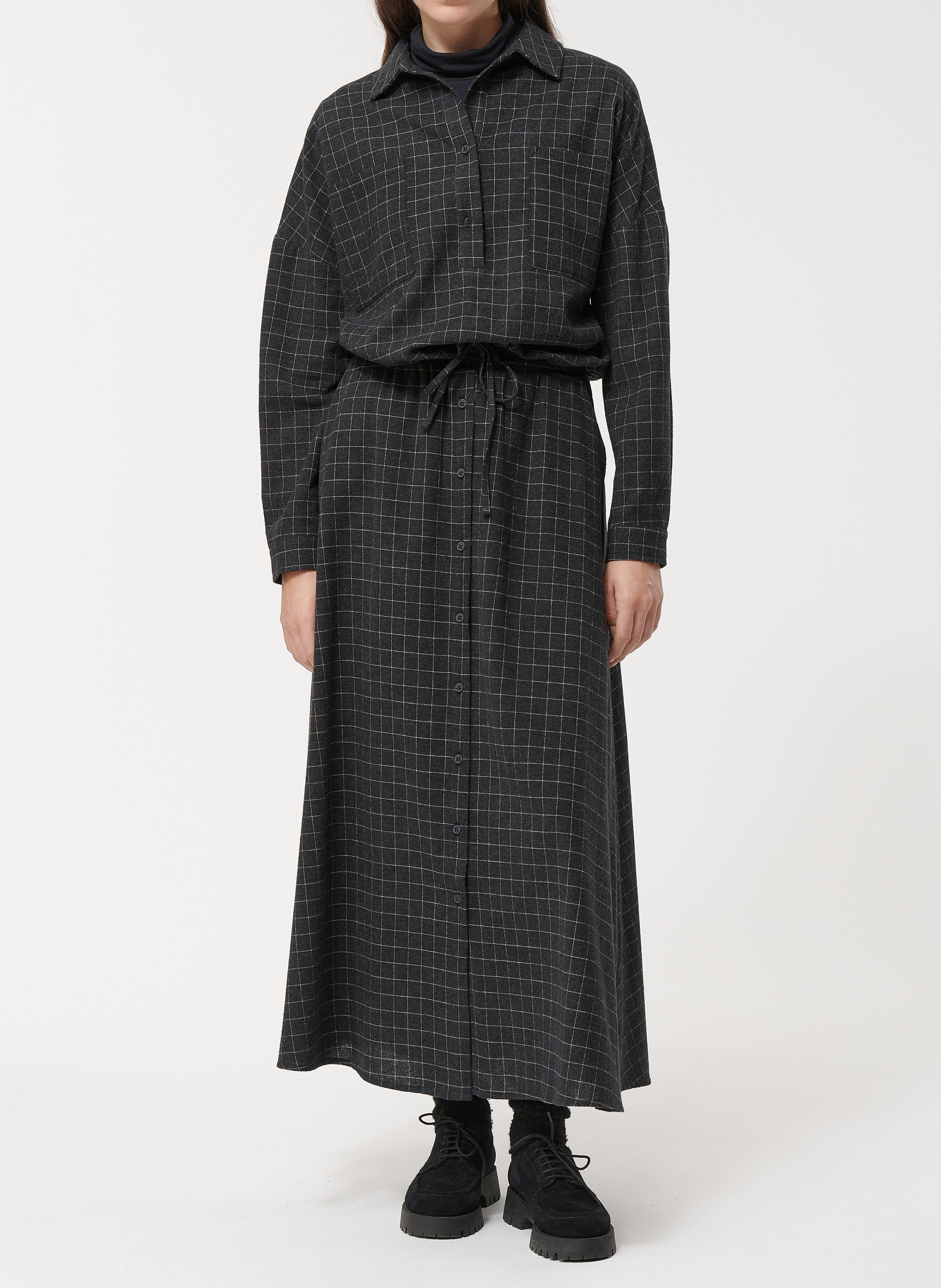 Chemise col classique à carreaux HUMILITY Argent