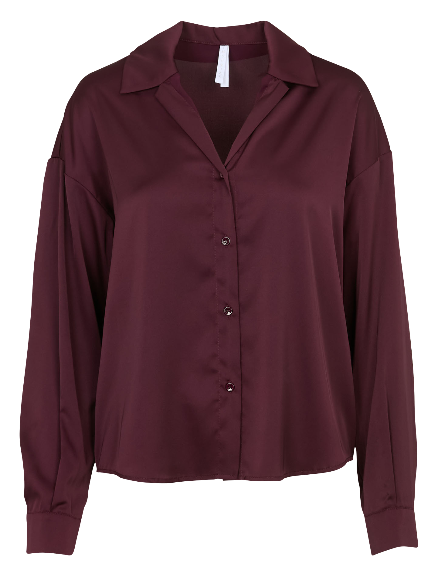 Oversized satin shirt IMPERIAL Red