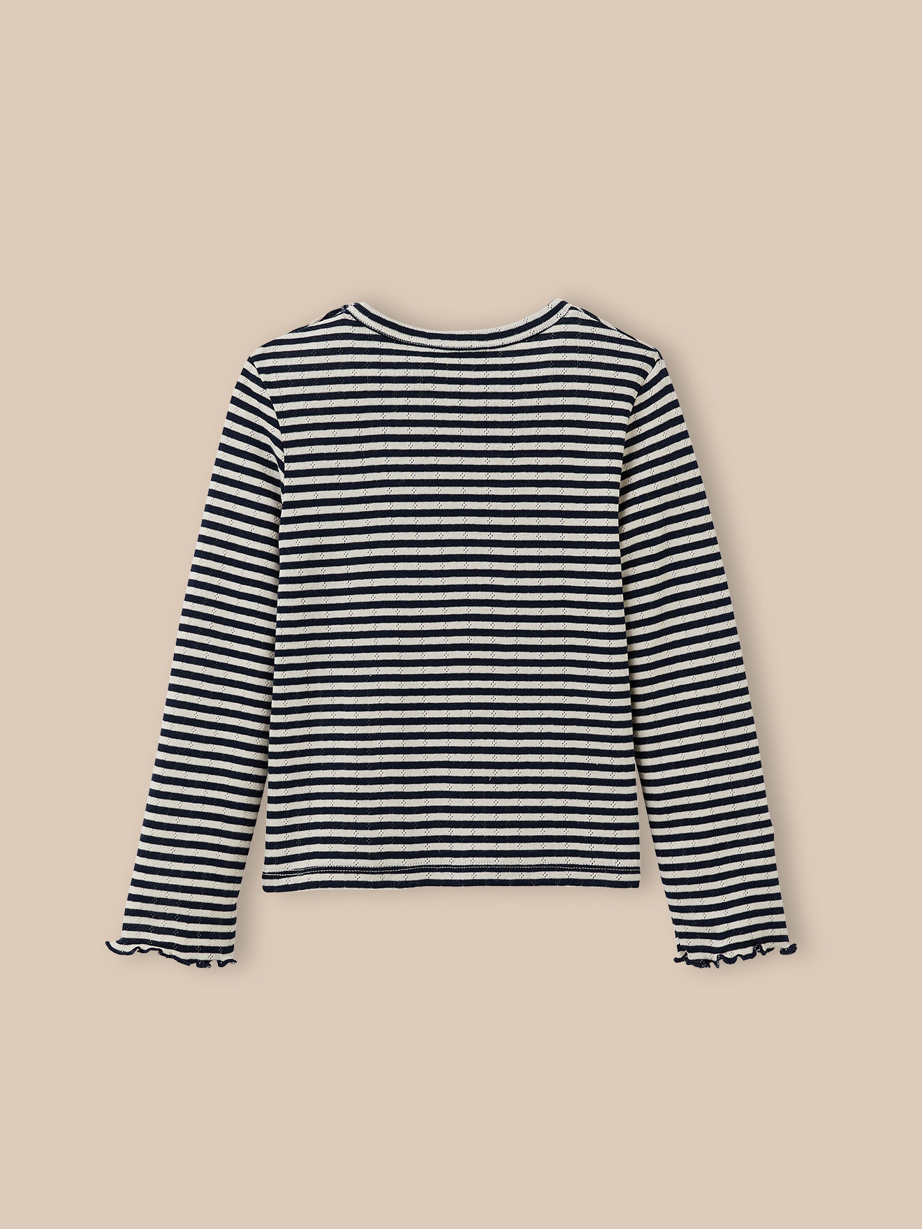 Organic cotton pointelle T-shirt CYRILLUS Blue