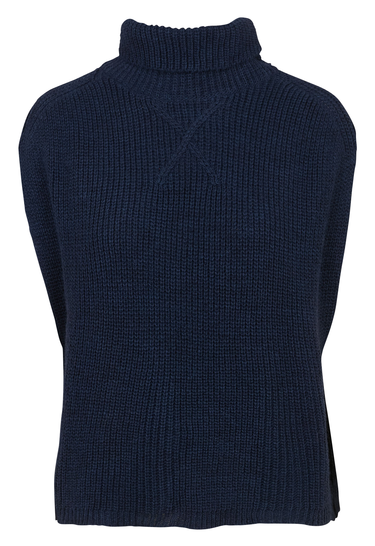 Pull oversize col roulé PLEASE Bleu