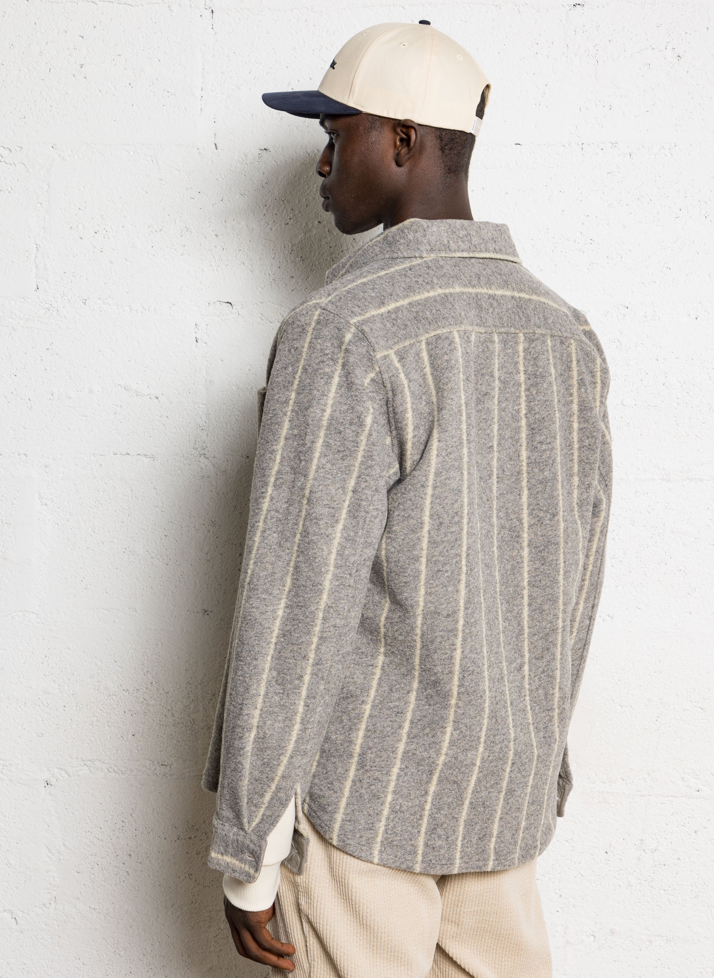 Striped overshirt LES DEUX Grey