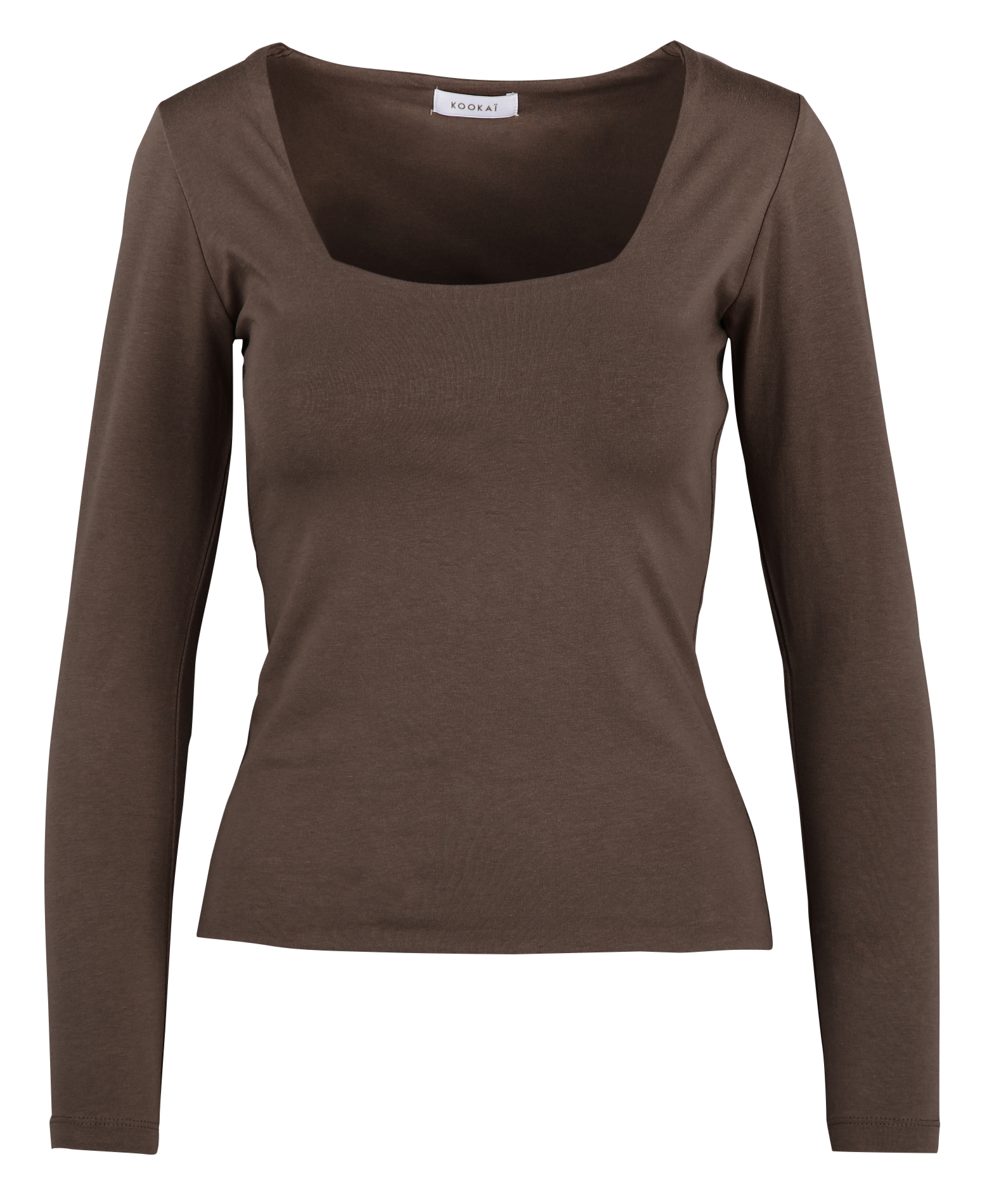 Tee-shirt moulant col rond en coton mélangé KOOKAI