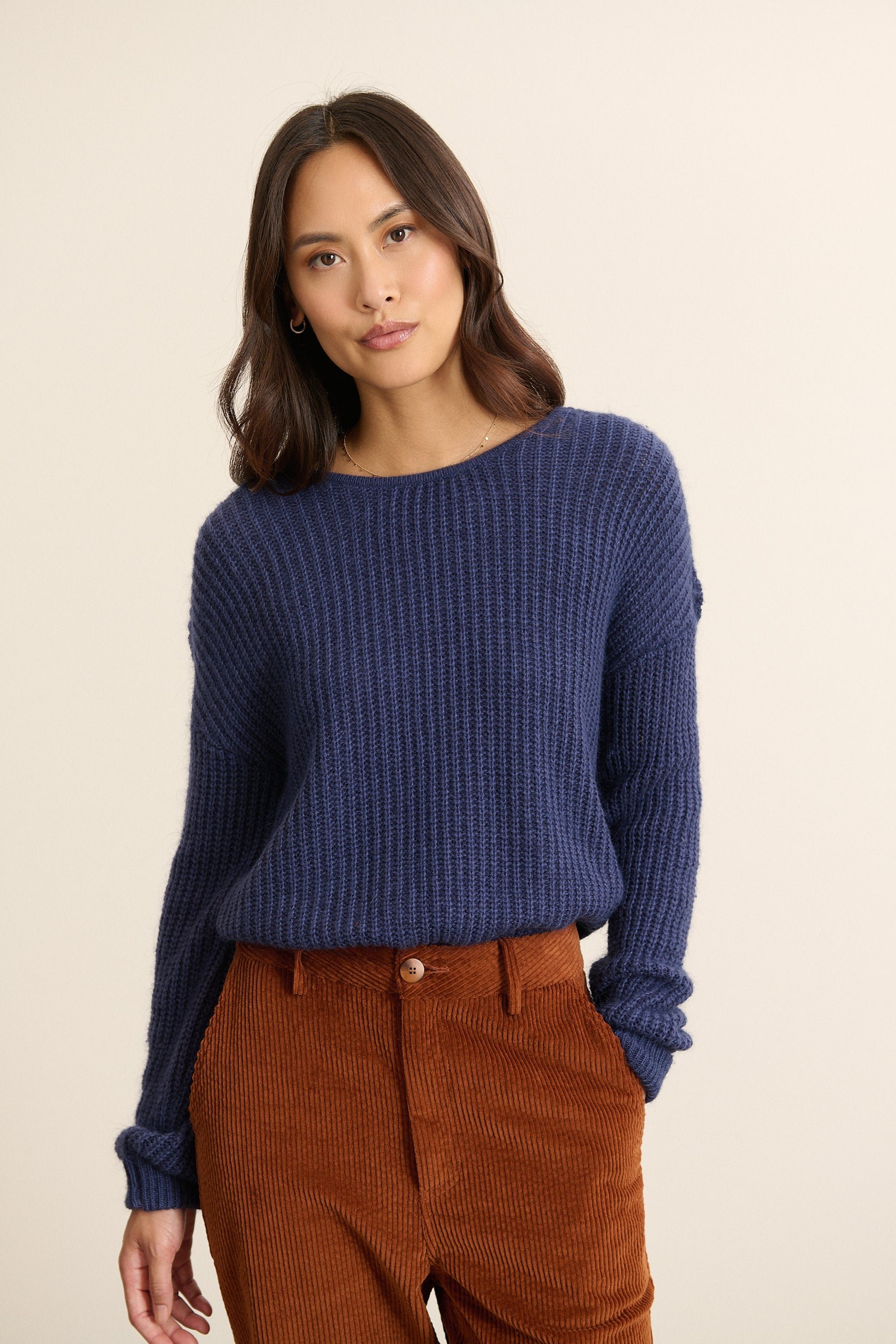 V-neck sweater with bow GARANCE PARIS Blue