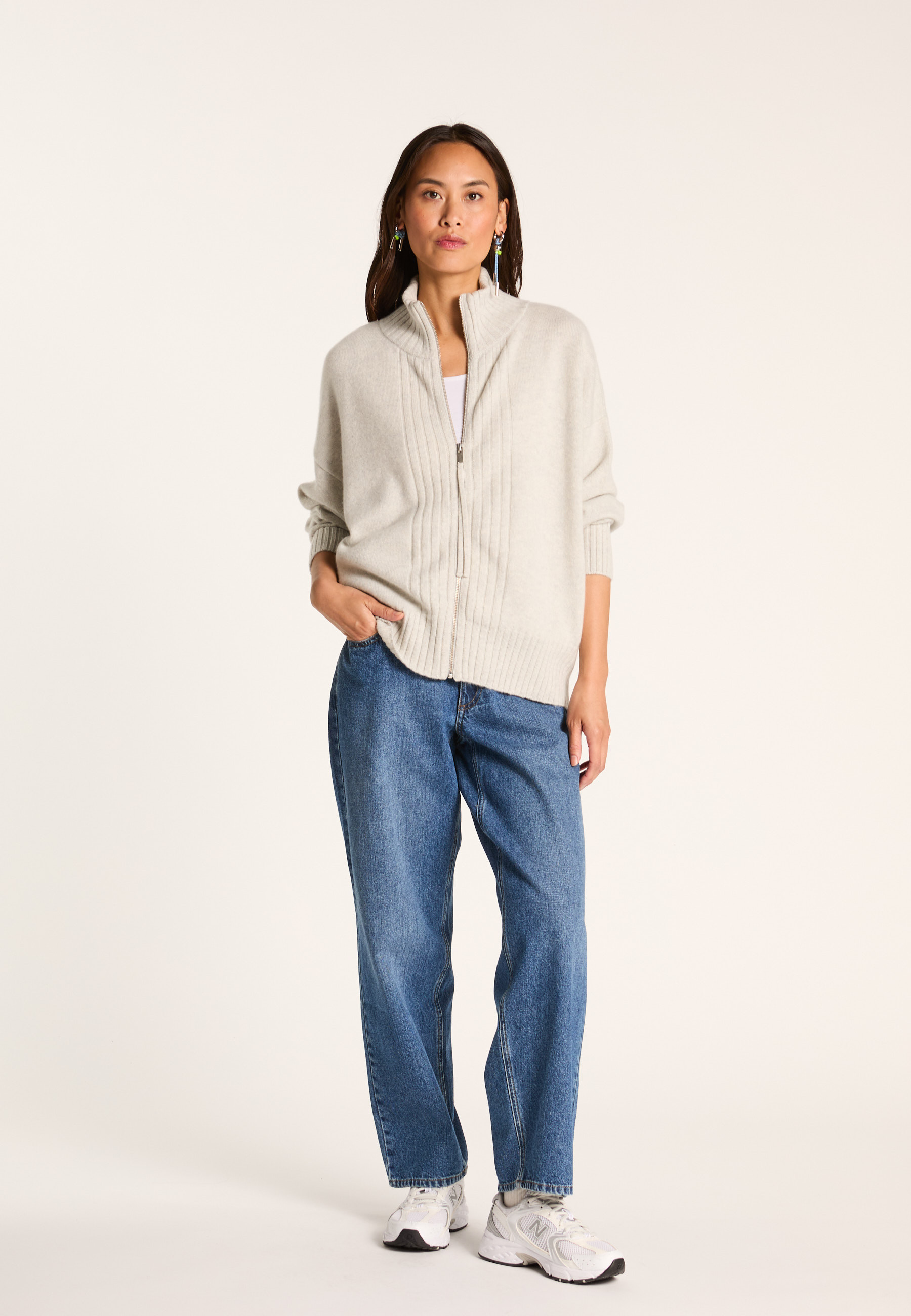 Zipped cashmere cardigan MAISON MONTAGUT