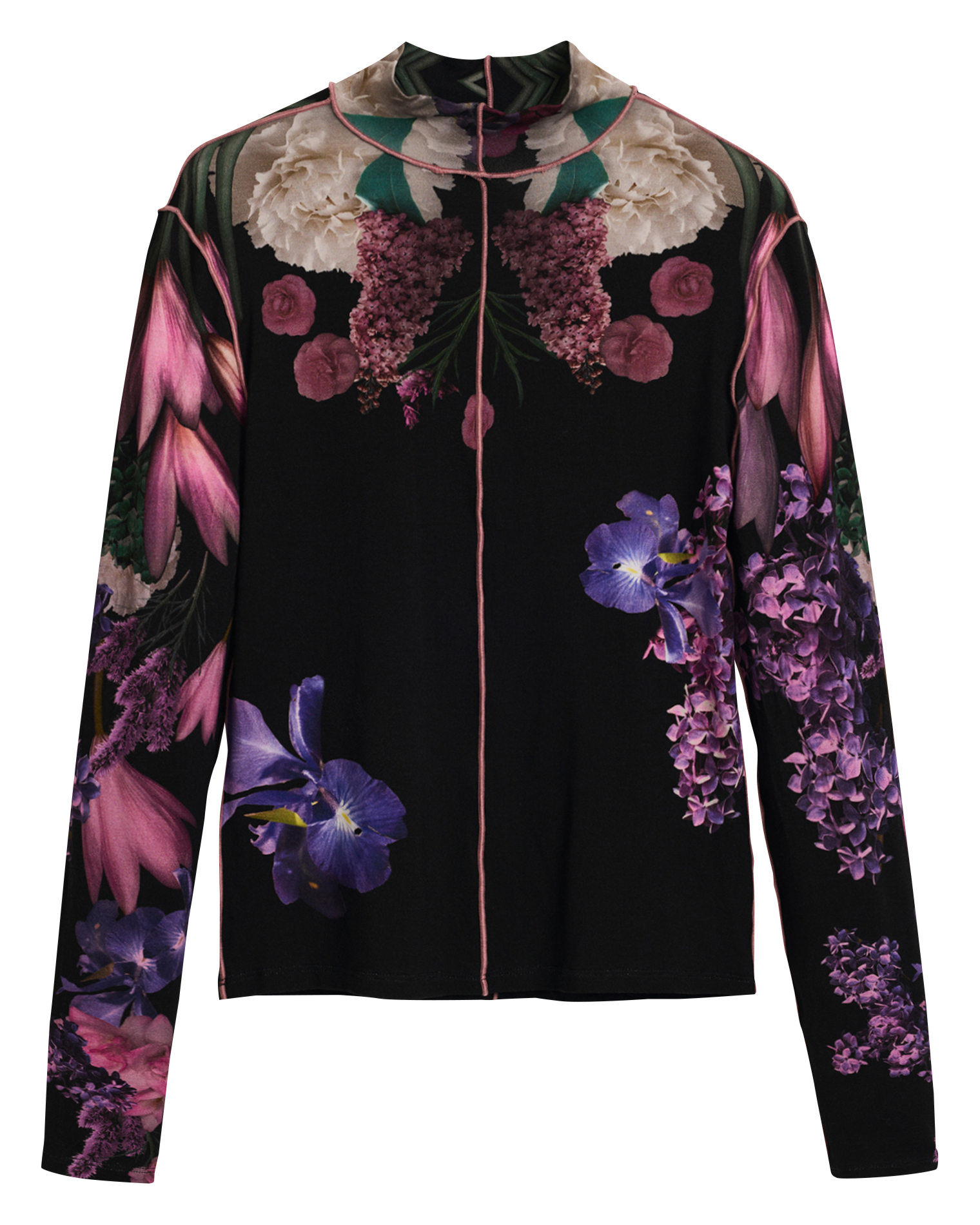 Top dritto a collo alto con stampa DESIGUAL Nero