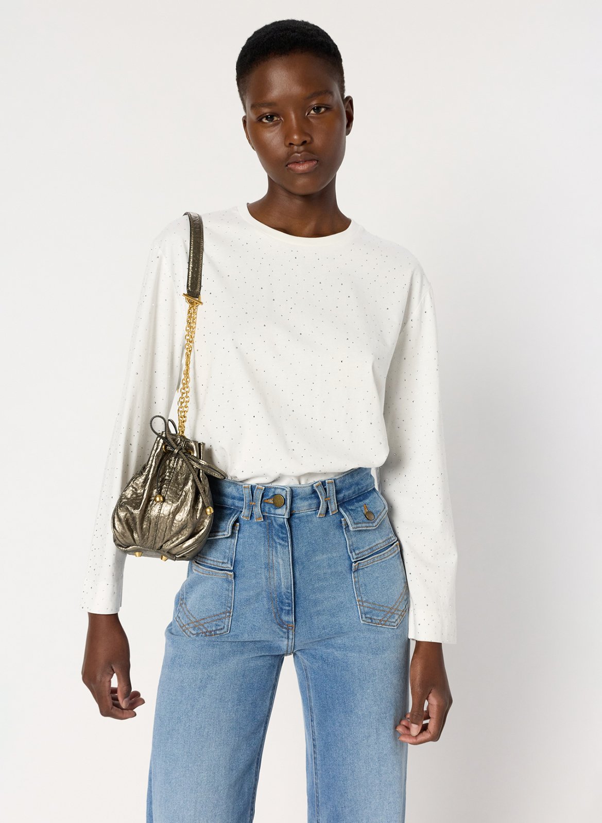 Tee-shirt col rond en coton GERARD DAREL