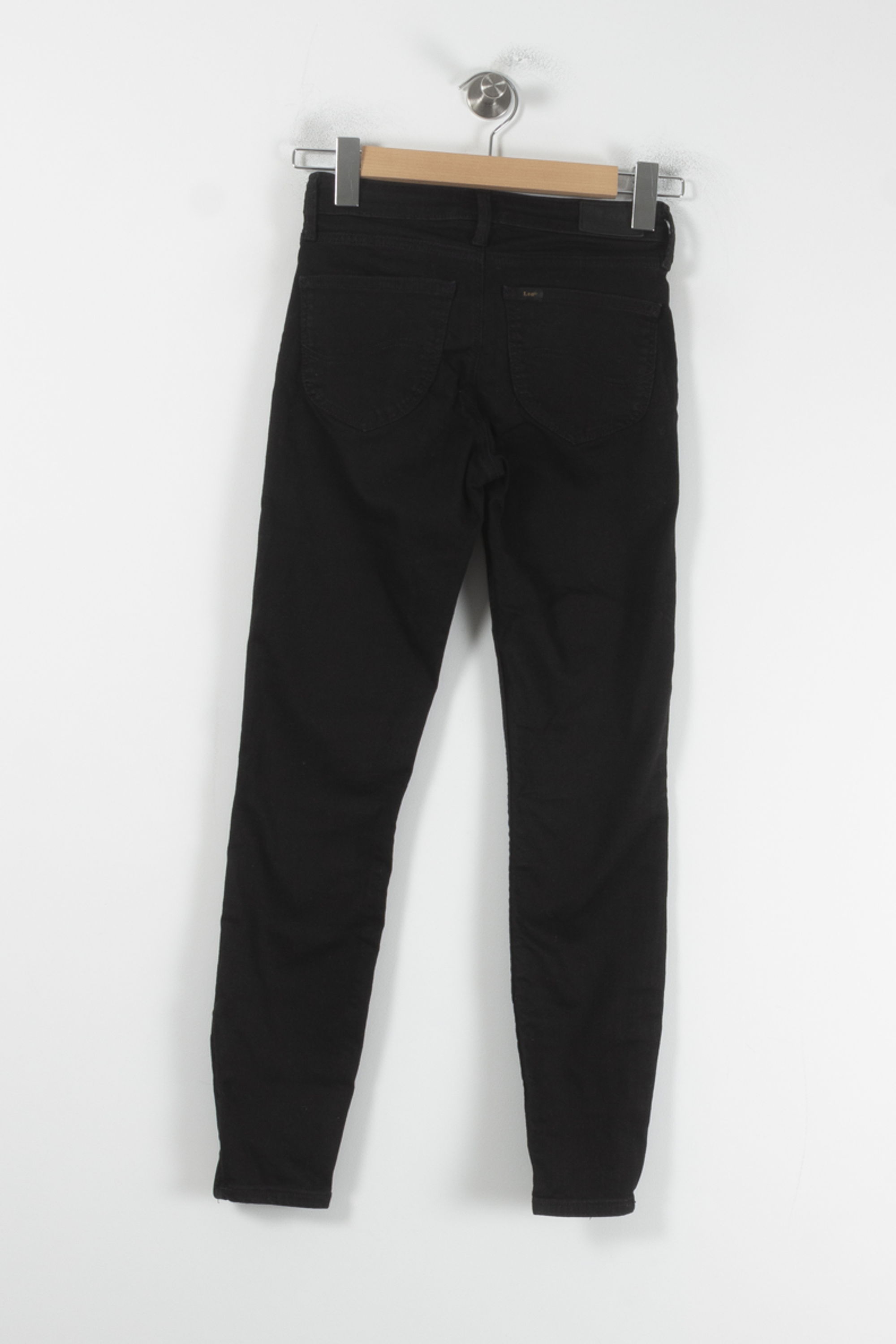 Cropped slim jeans with studs LEE - Seconde Main Black