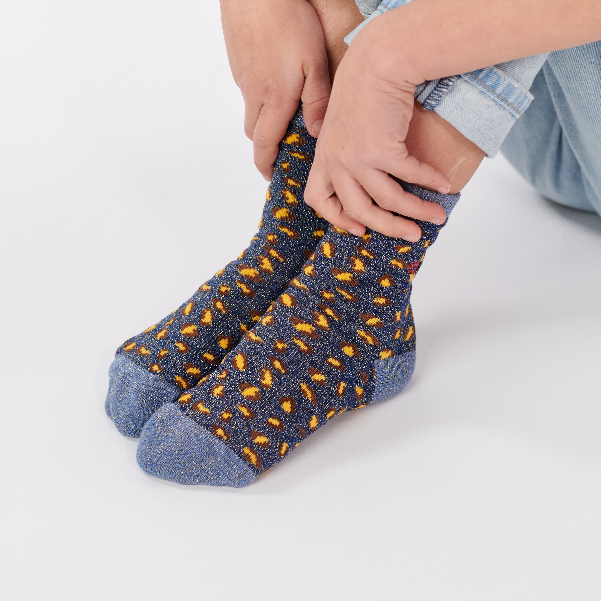 Leopard socks BILLYBELT Blue