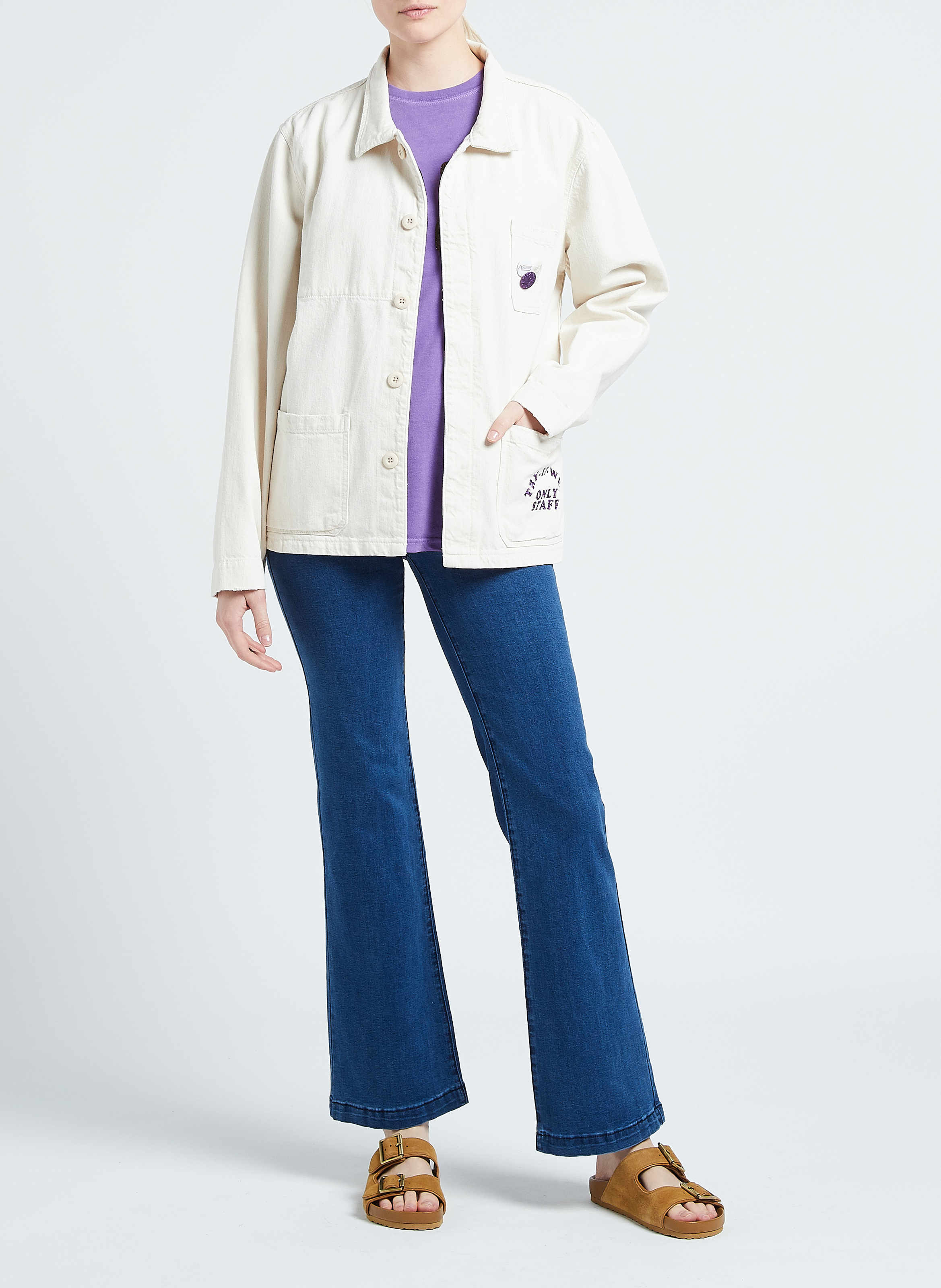 Jean bootcut taille haute LA PETITE ETOILE Jeans Stone
