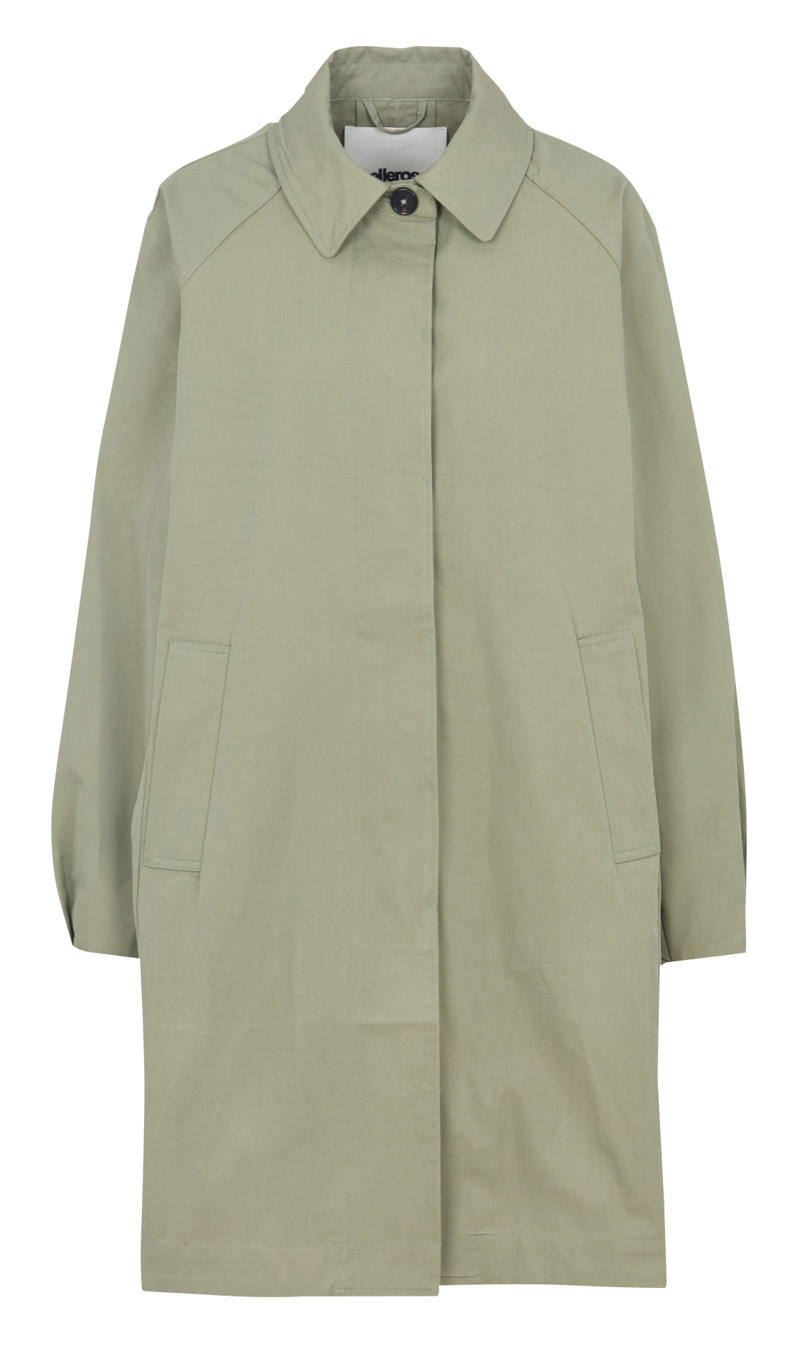 Jas met klassieke kraag | katoenblend BELLEROSE Groen