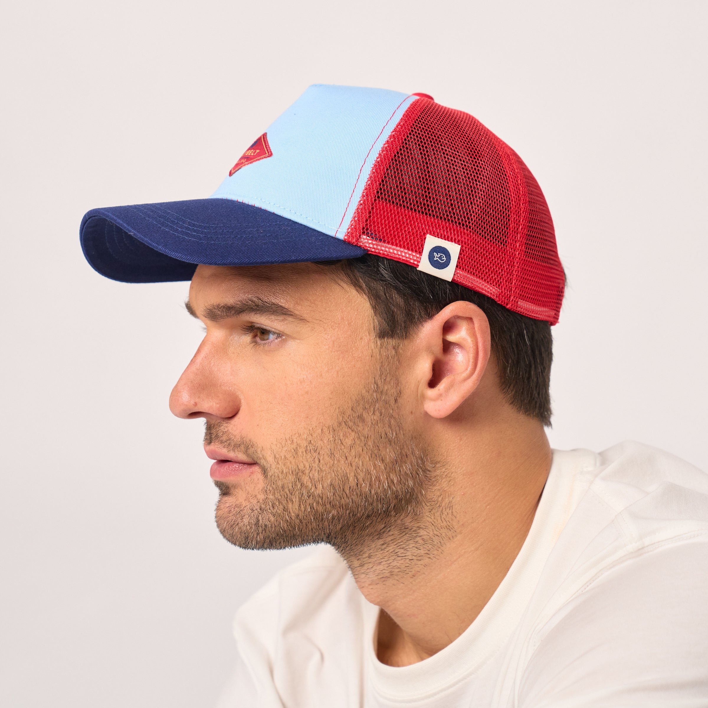 Cotton Trucker Cap Blue