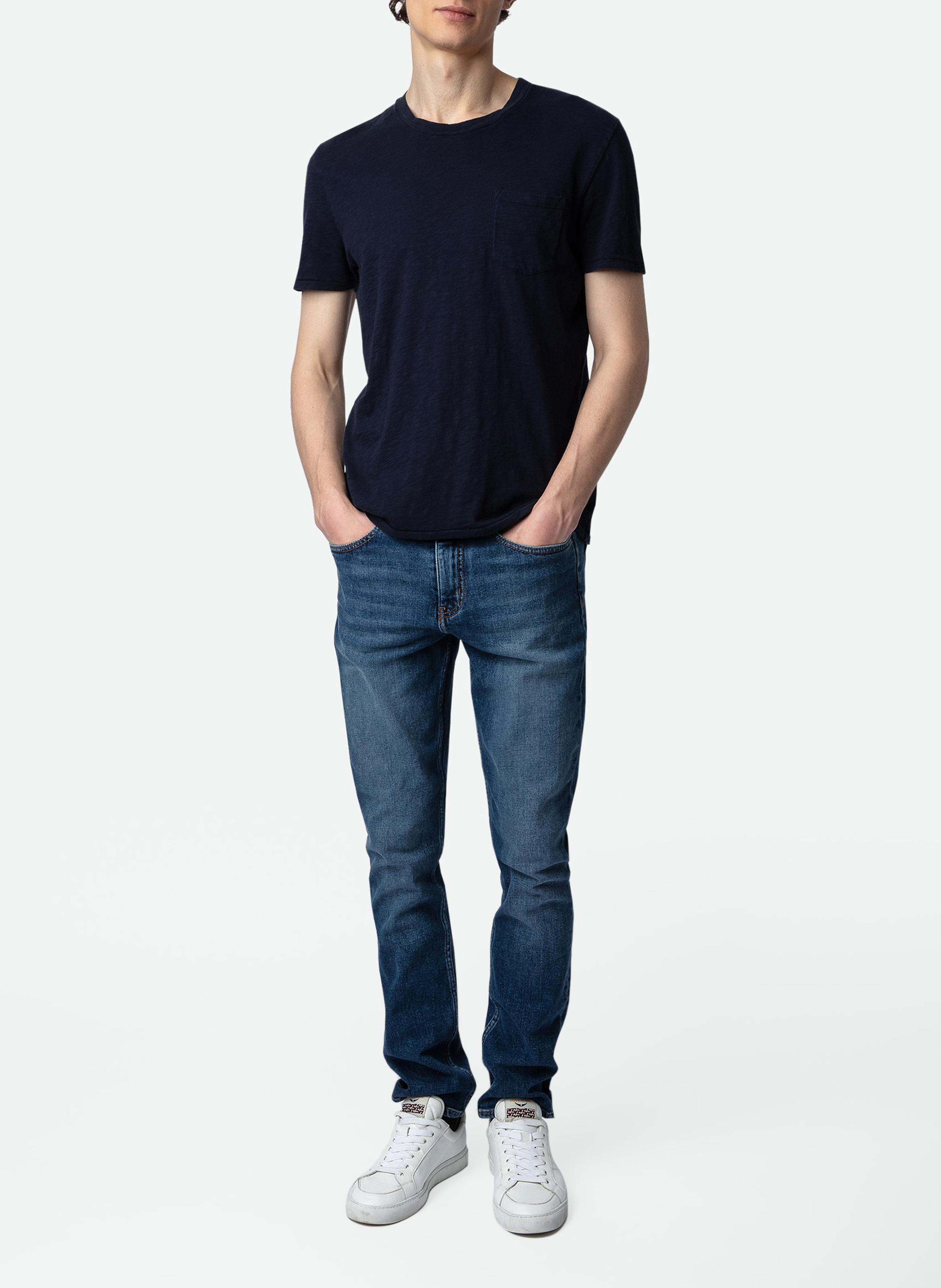 Tee-shirt droit en coton ZADIG&VOLTAIRE Bleu