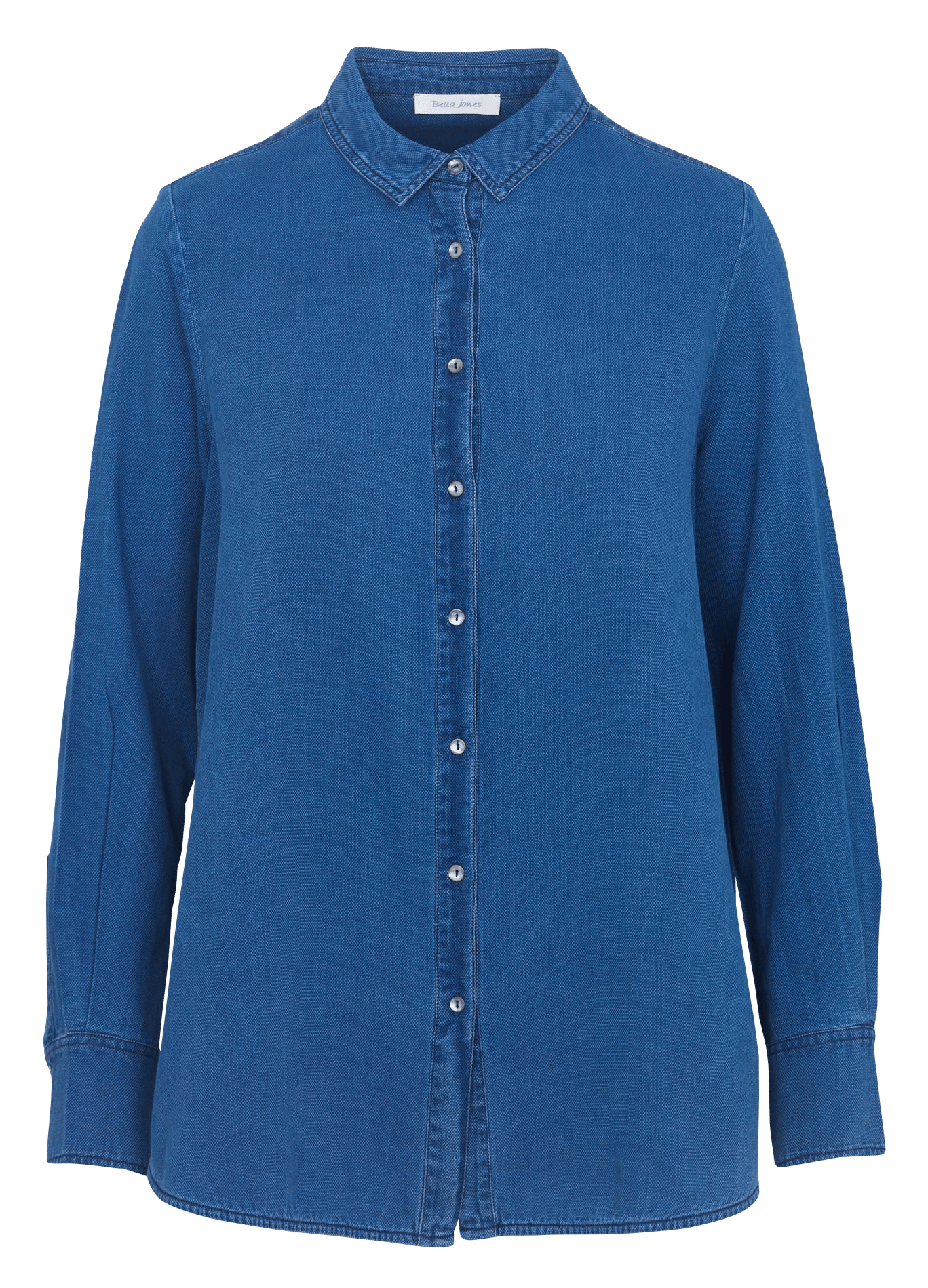Chemise col classique en coton BELLA JONES Bleu