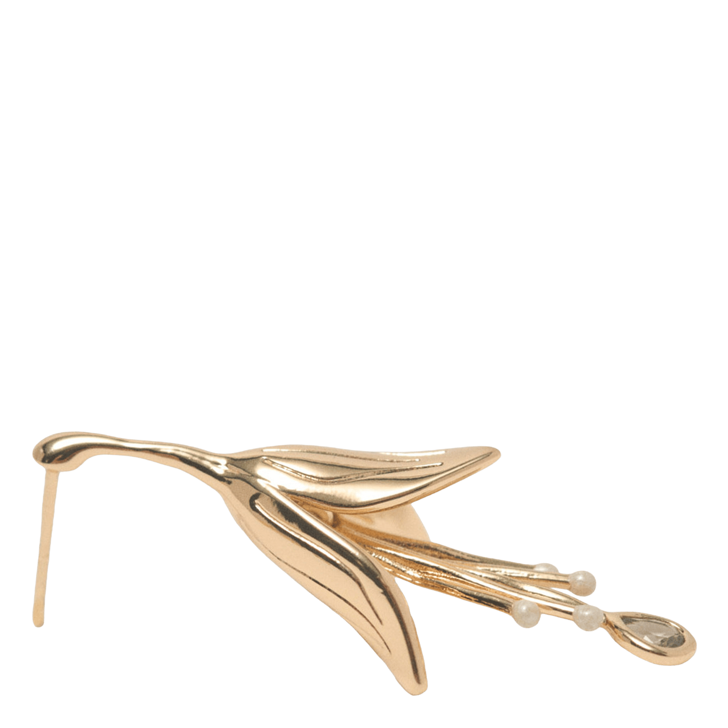 Brass earrings MAJE Golden