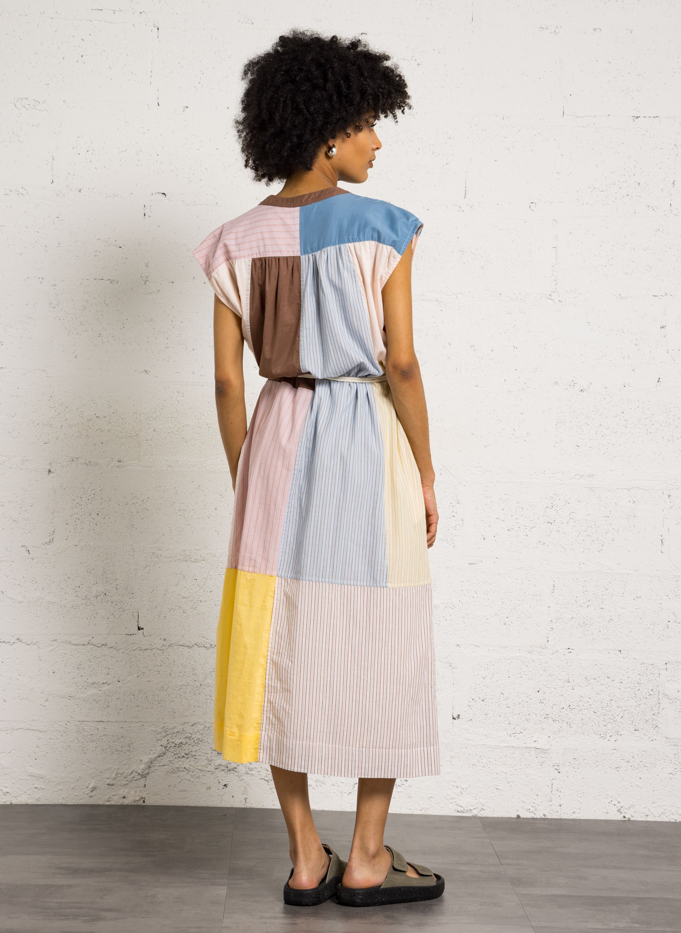 Robe longue ample en coton bio LEON & HARPER Multicolore