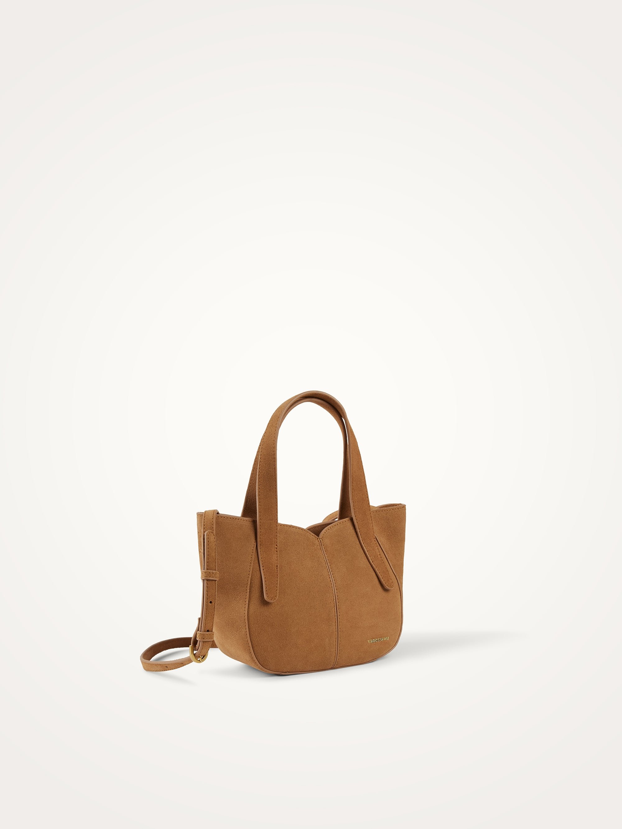 Handbag with handles and shoulder strap VANESSA WU Brown