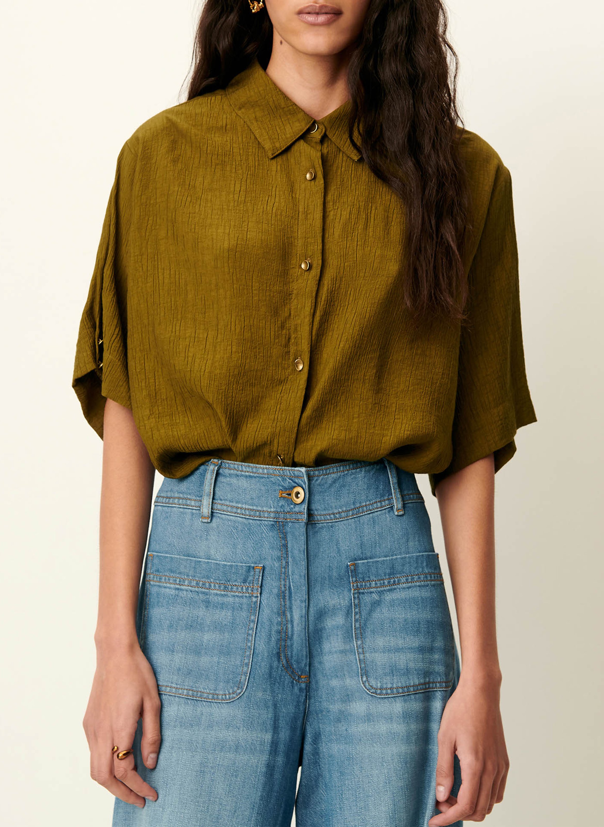 Chemise col classique SESSUN Kaki