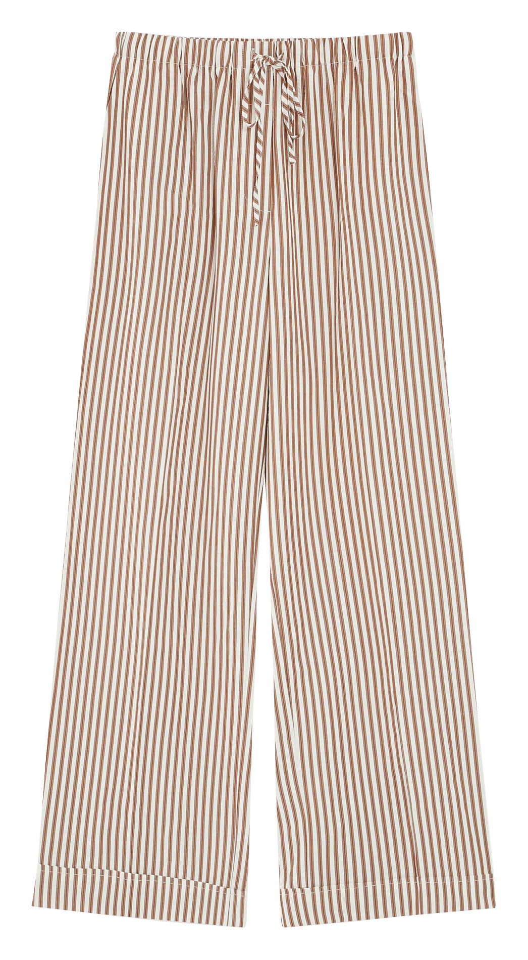 Wide leg cotton blend trousers GRACE ET MILA Brown