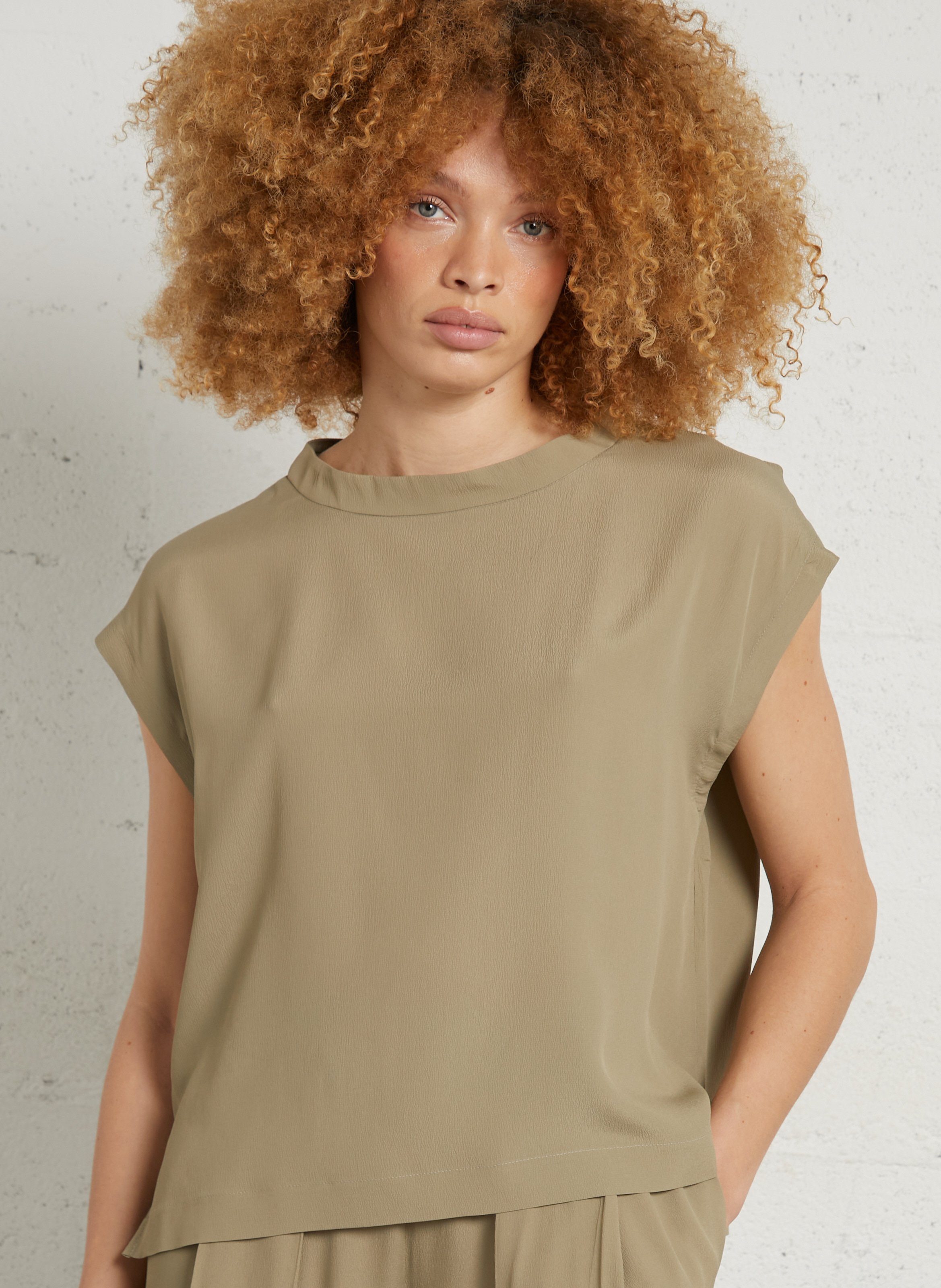 Top col rond MOMONI Vert