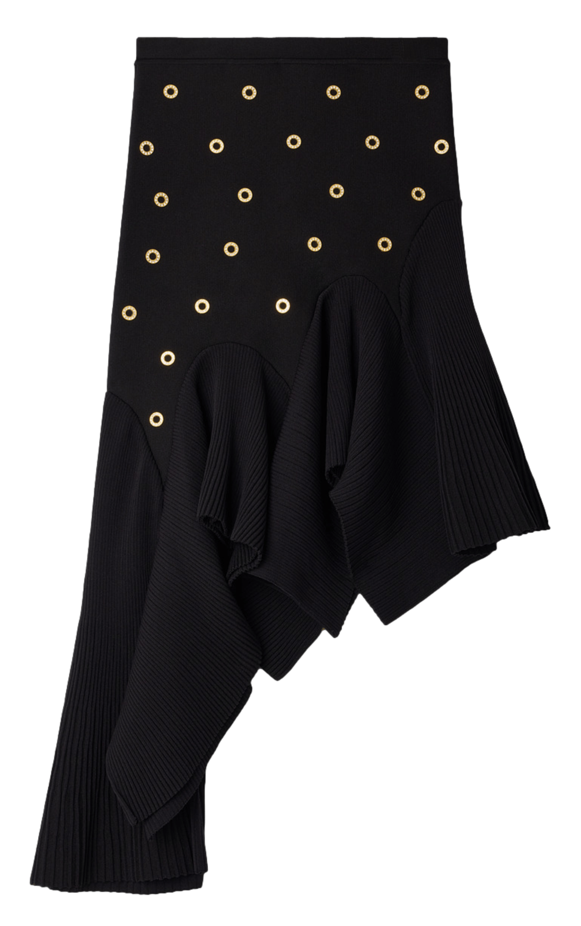 Lange, asymmetrische rok SANDRO Zwart