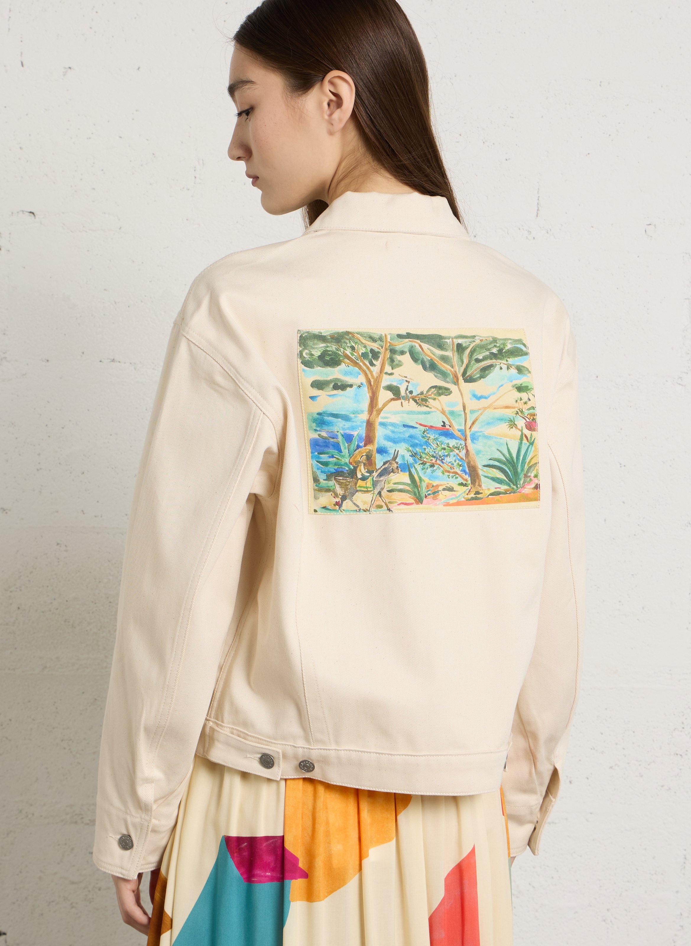 Baumwoll-Blazer G.KERO Beige
