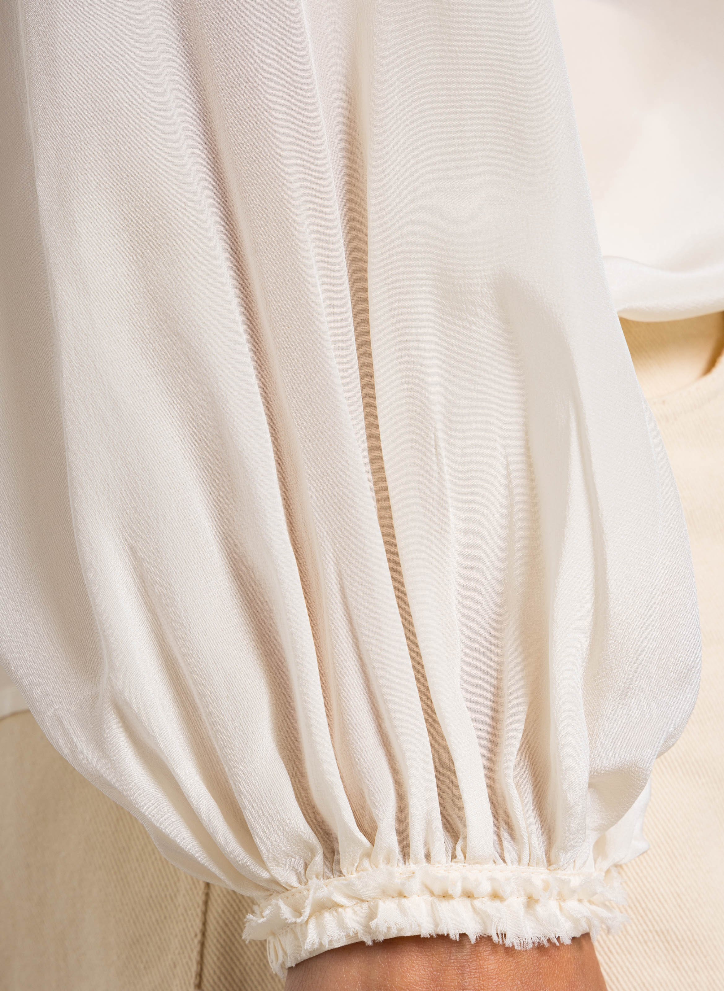 Loose-fit silk shirt MOMONI Beige