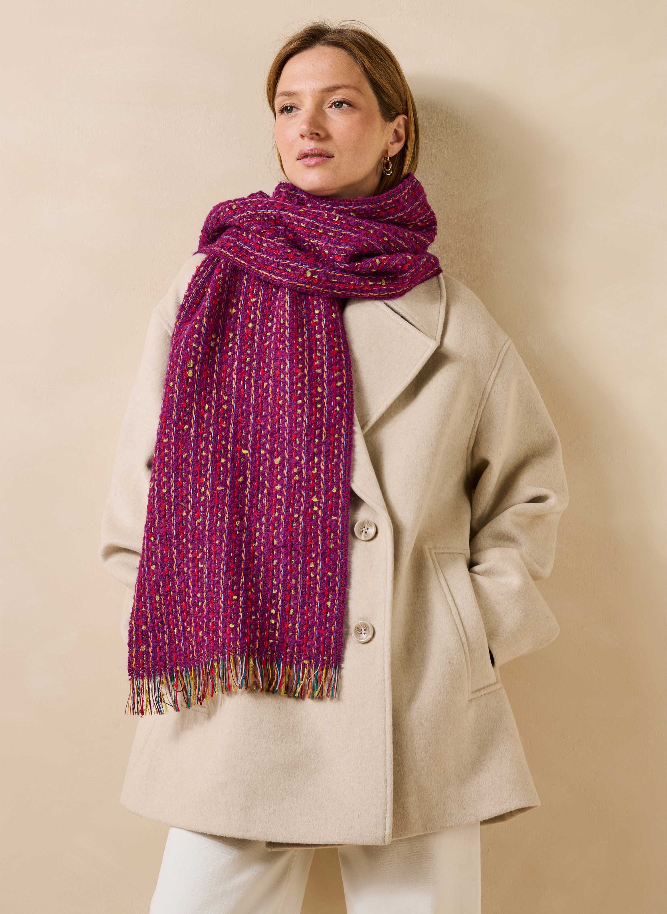 Knitted scarf LA FEE MARABOUTEE Purple