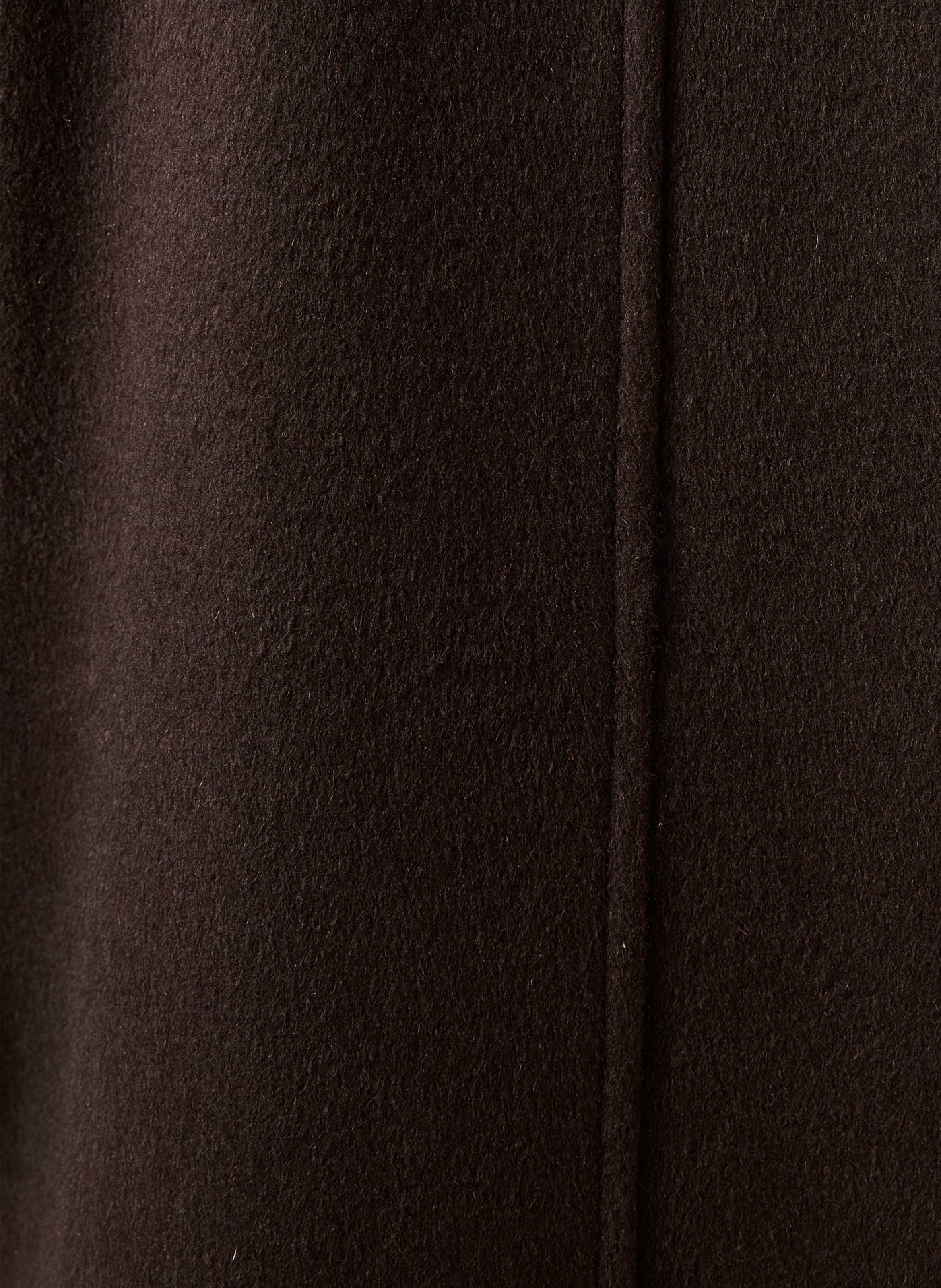 Manteau droit en laine recyclée mélangée LA FEE MARABOUTEE Marron