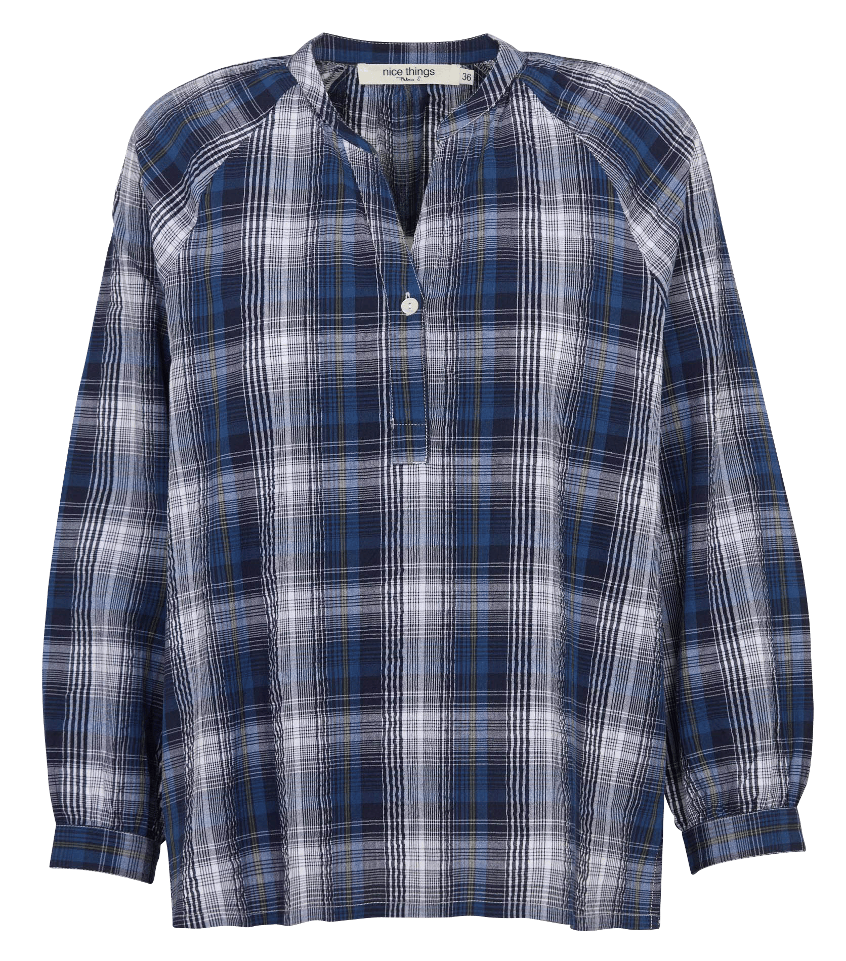 Geruite, katoenen blouse NICE THINGS
