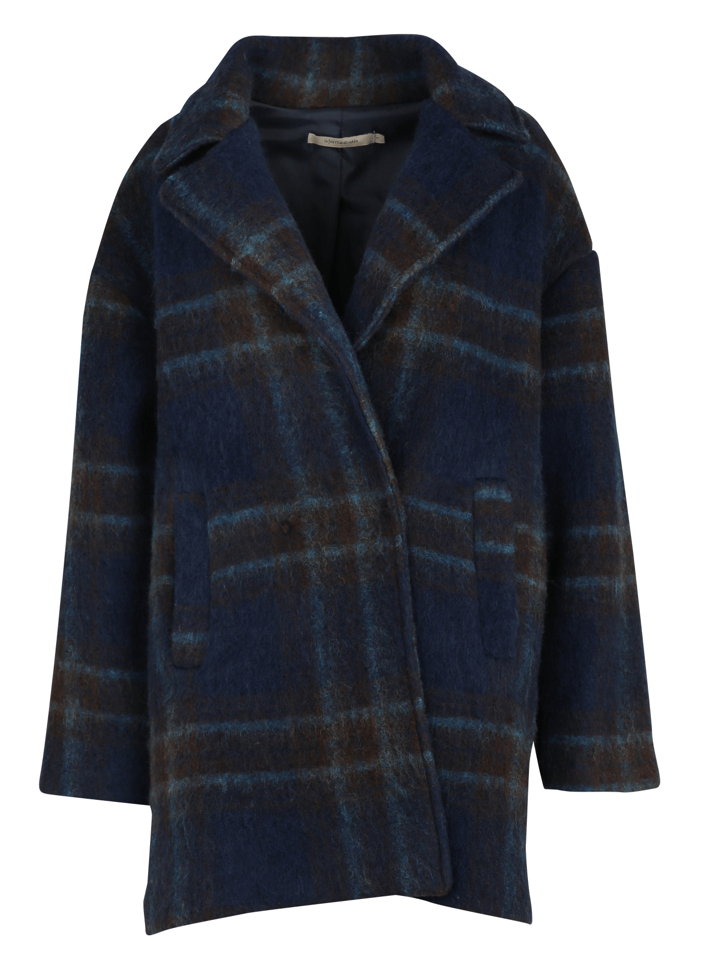 Oversize-Wollmantel mit Reverskragen LA FEE MARABOUTEE Blau