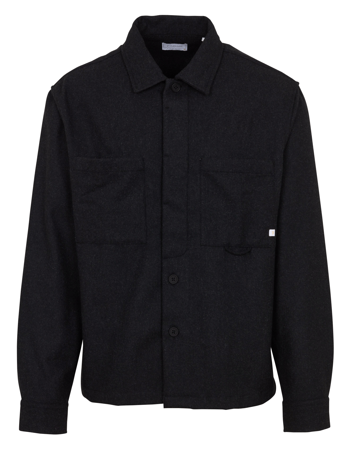 Chemise droite col classique  FARAH Noir