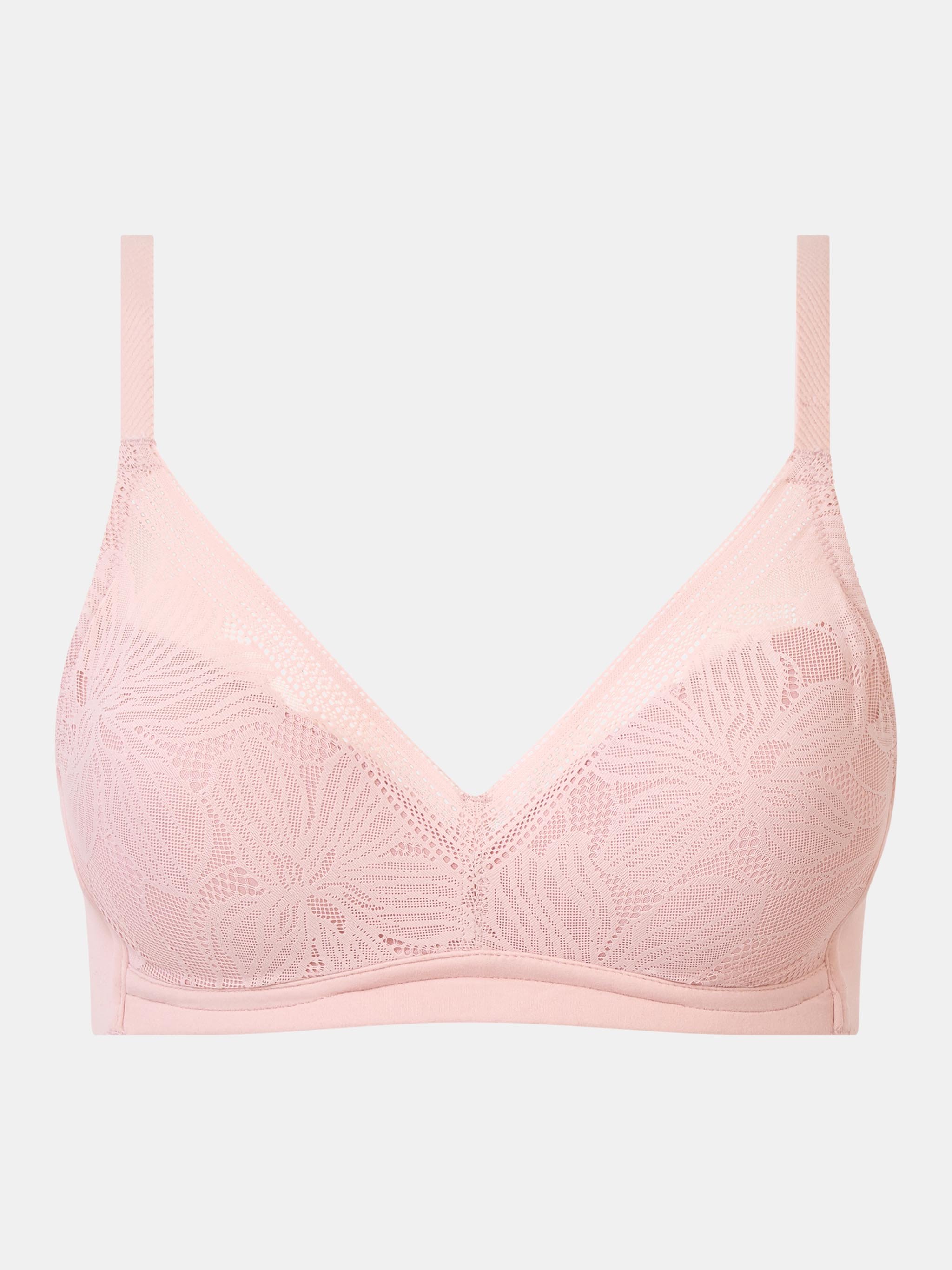 Spacer lace wireless bra for support CHANTELLE Pink