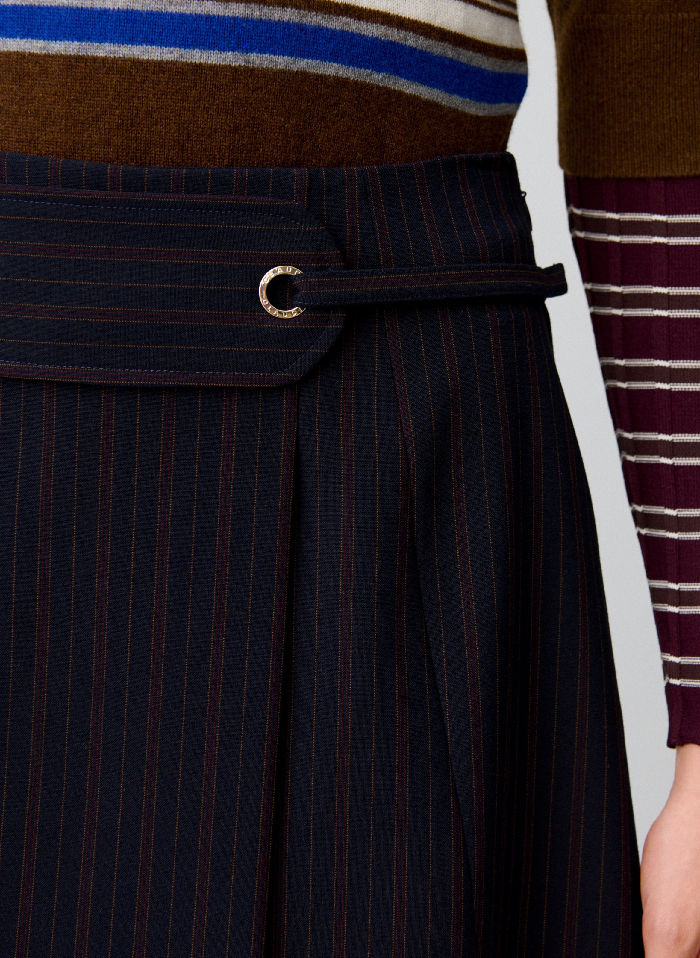 Jupe courte à rayures CLAUDIE PIERLOT Multicolore