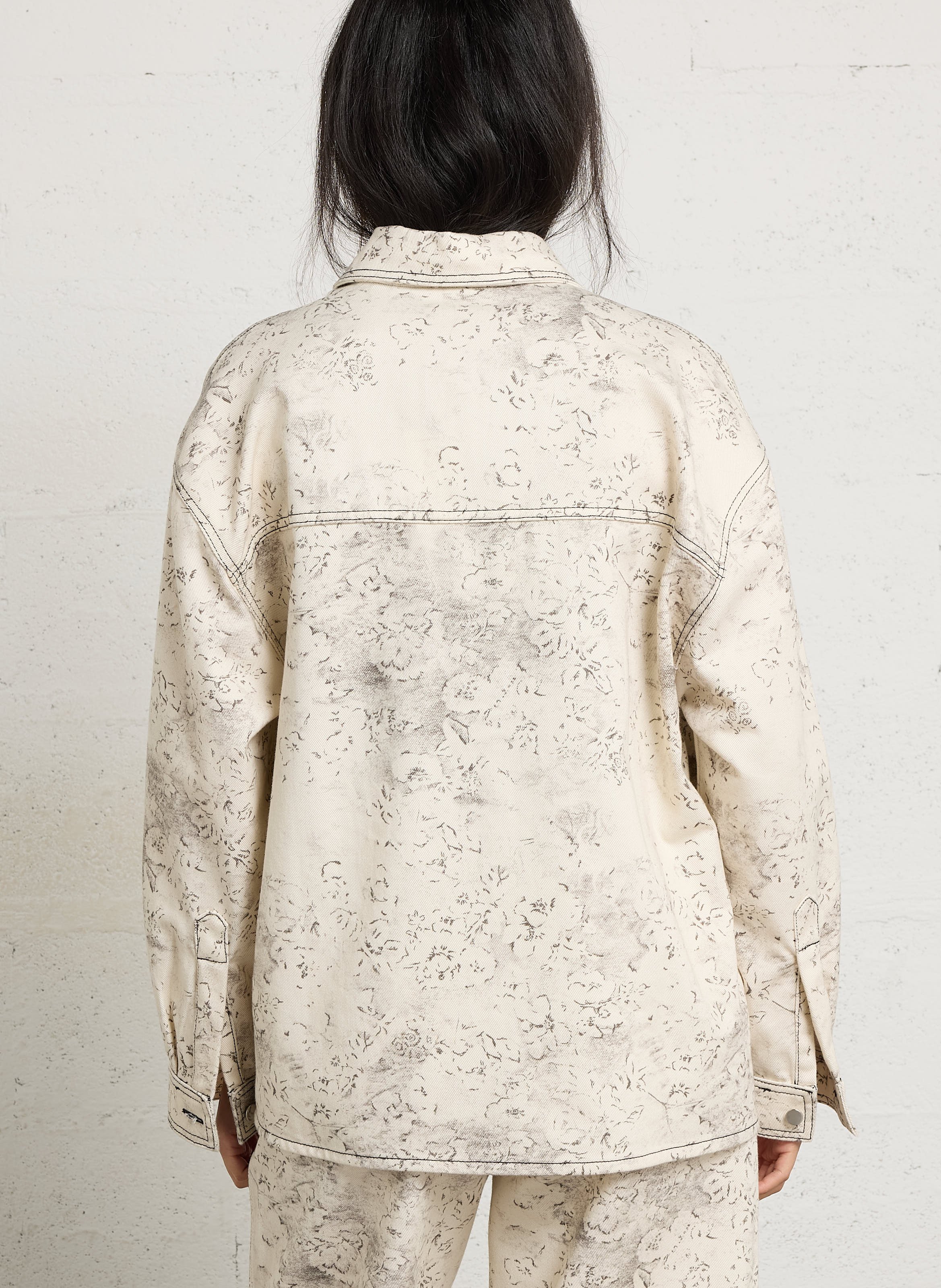 Surchemise oversize col classique en coton HOD PARIS Beige