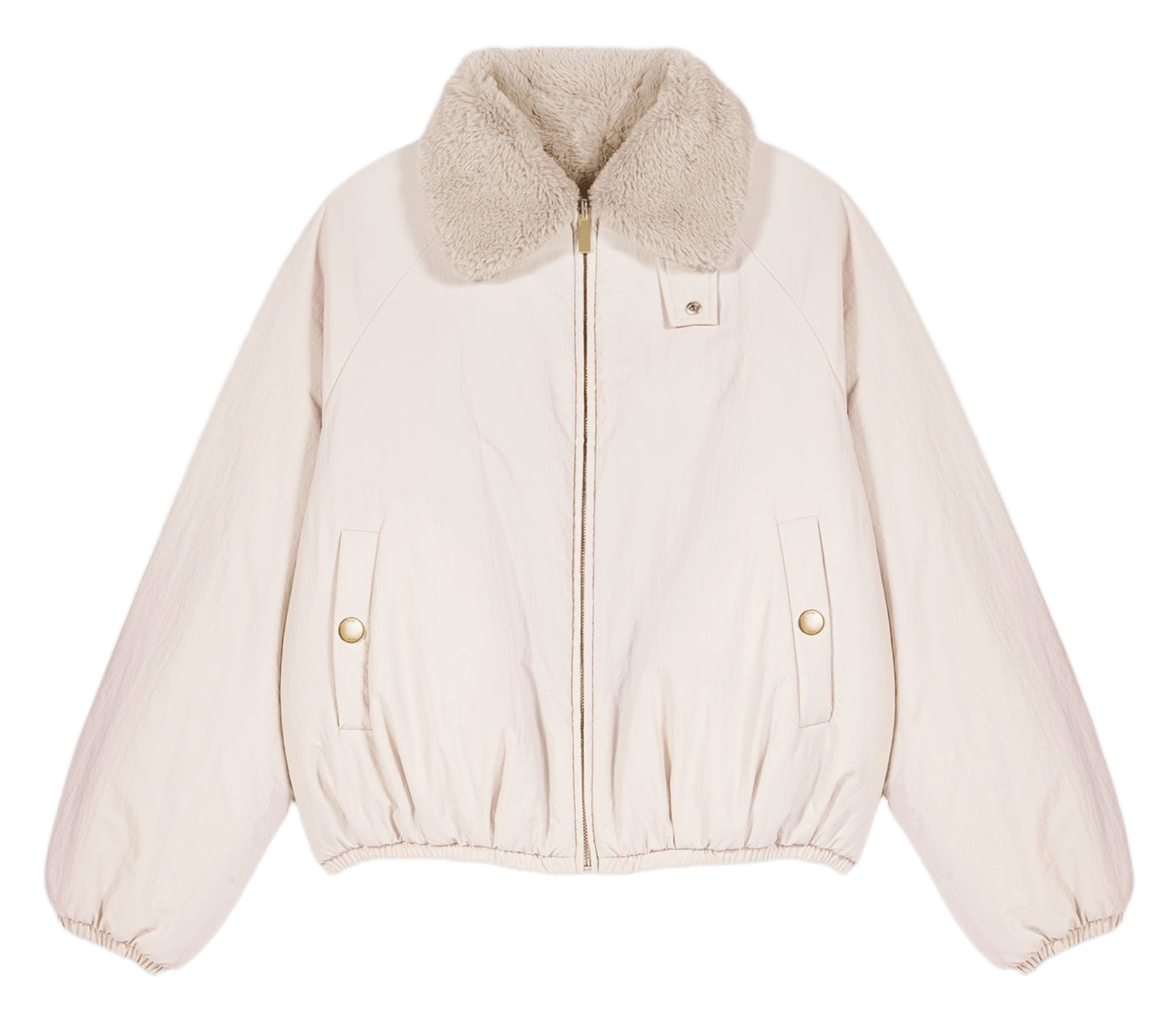 Ruime jas met omgeslagen kraag MAJE Beige