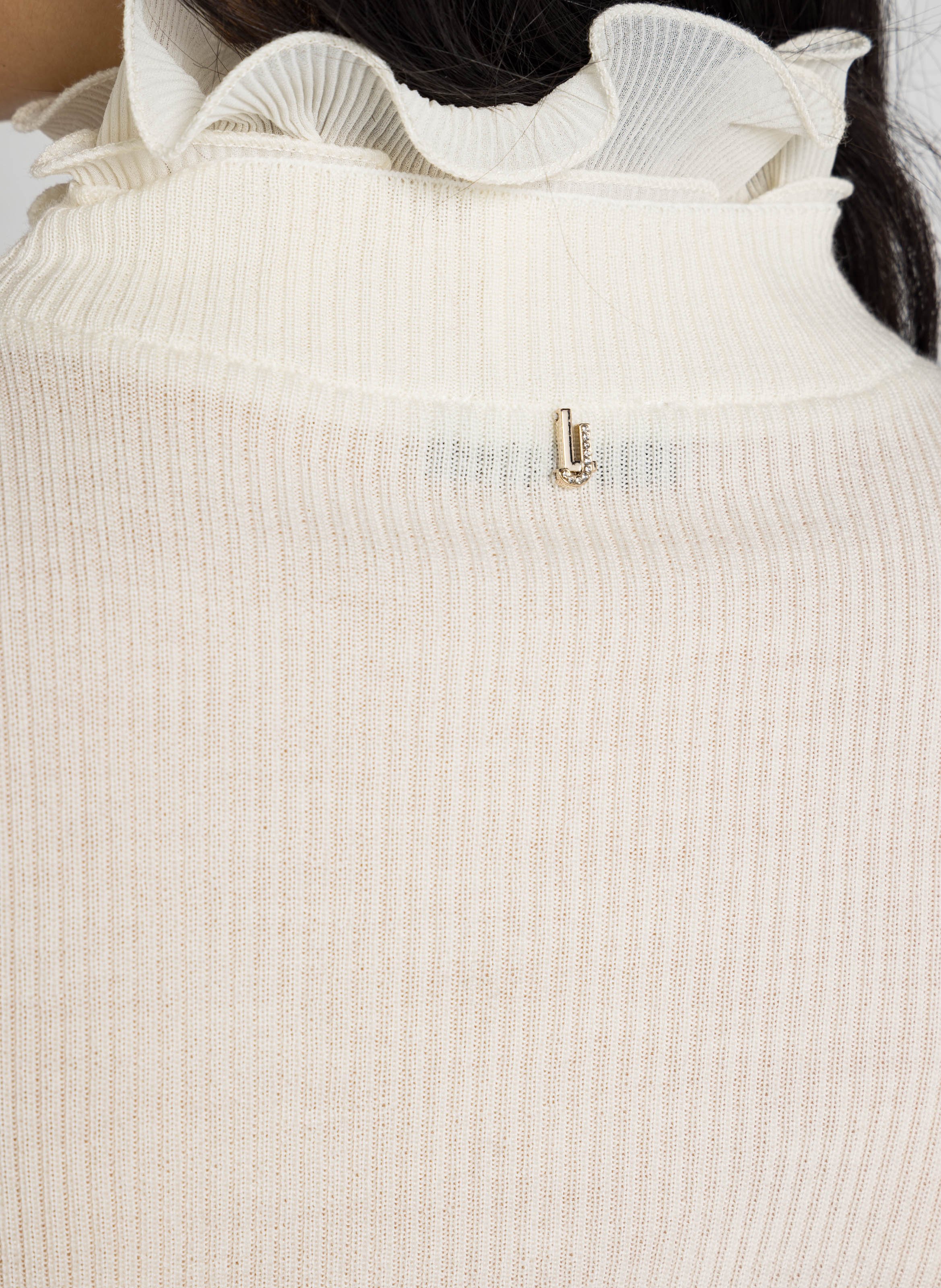 Fitted wool sweater LIU JO White