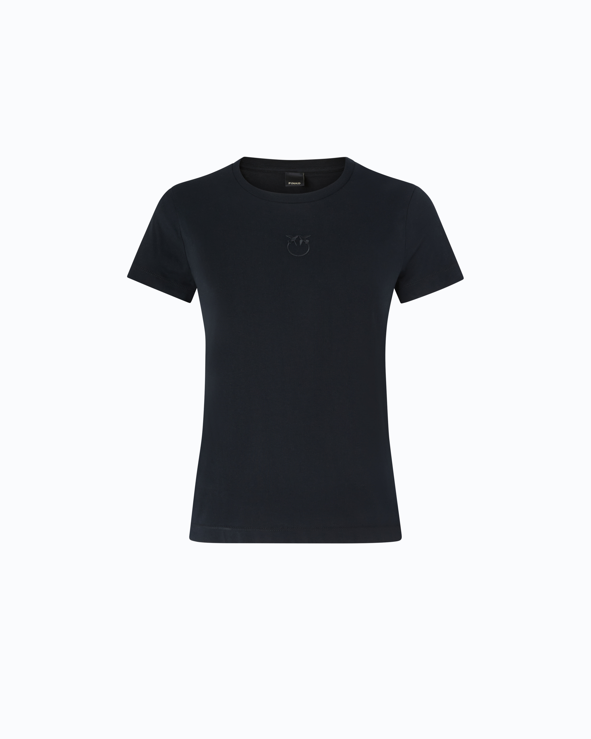 T-shirt with love birds logo PINKO Black