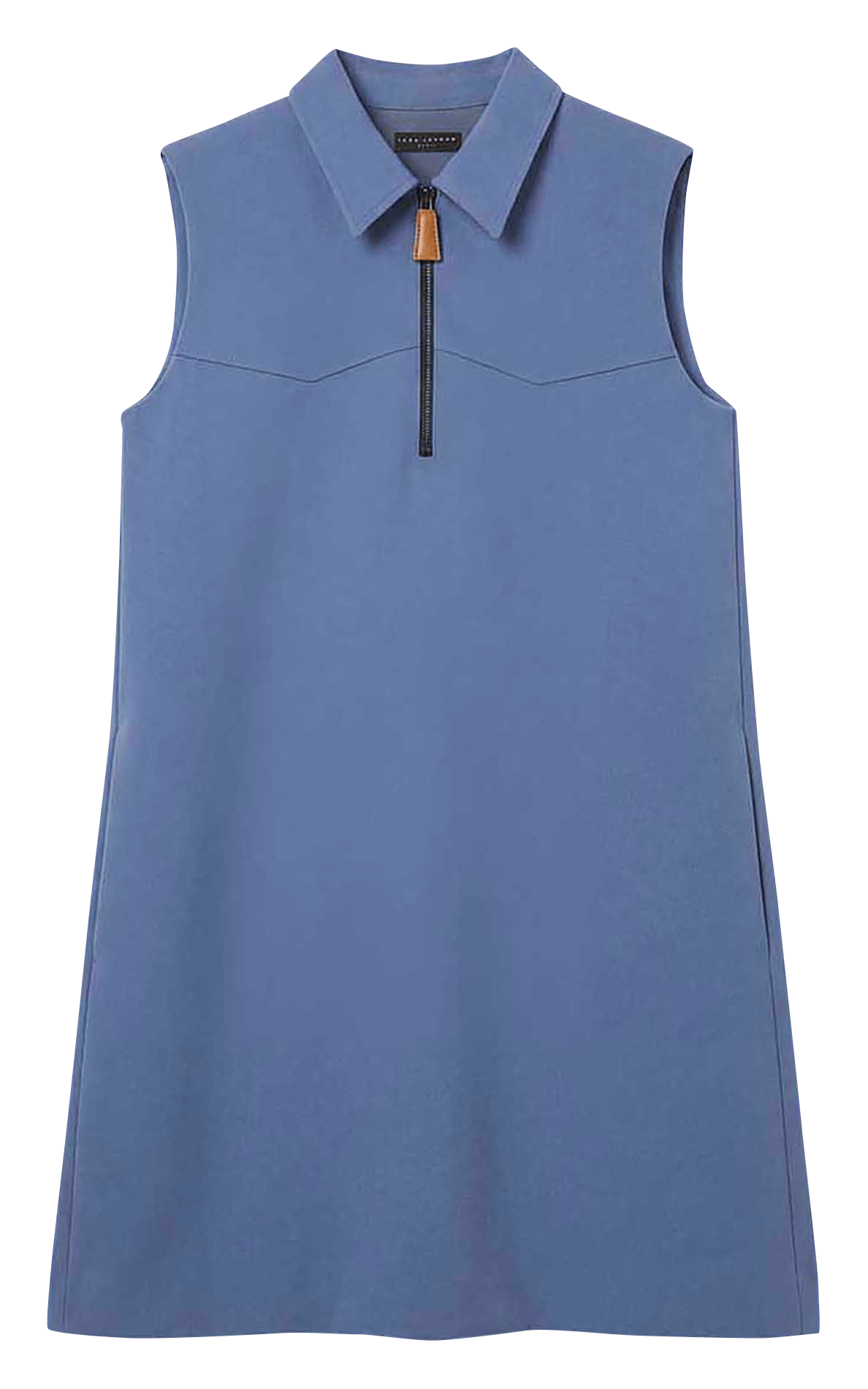 Kurzes unifarbenes A-Linien-Kleid TARA JARMON Blau
