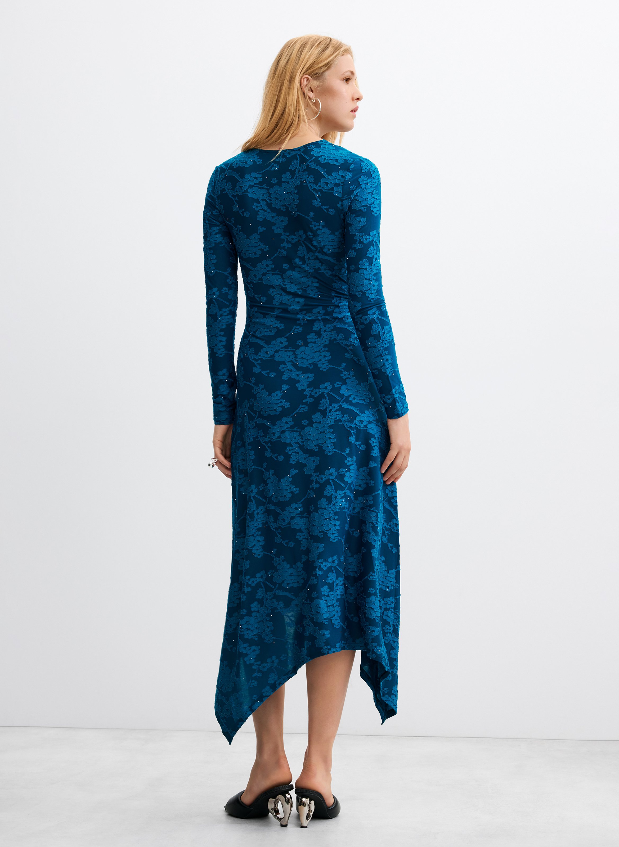 Robe longue évasée en jacquard DESIGUAL Vert
