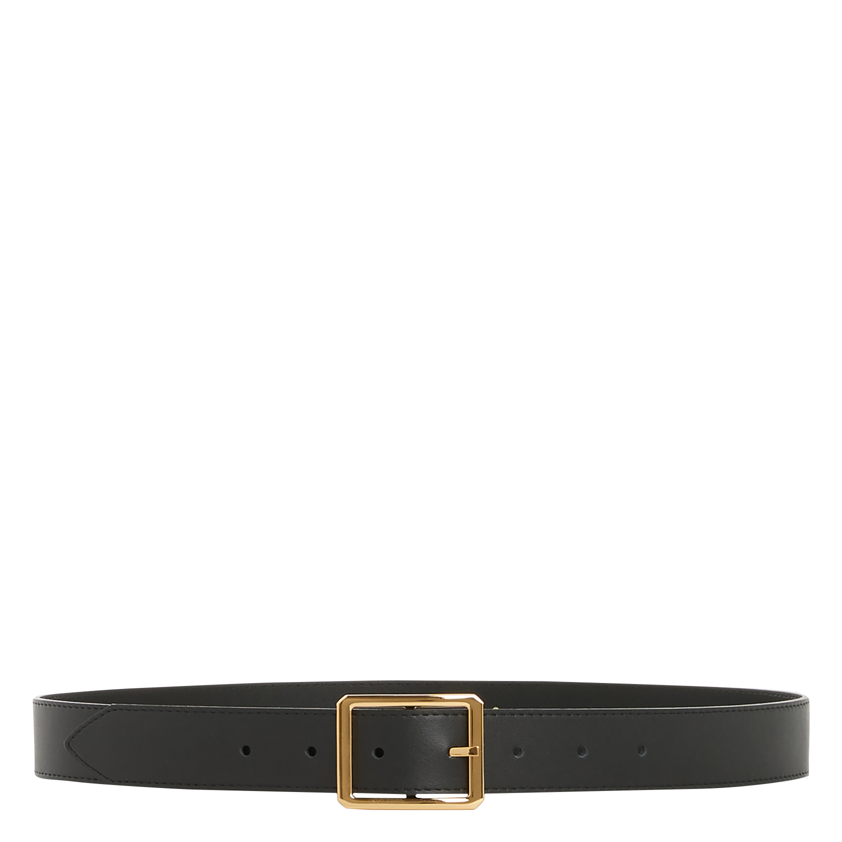 Leather belt with buckle SAISON 1865 Black