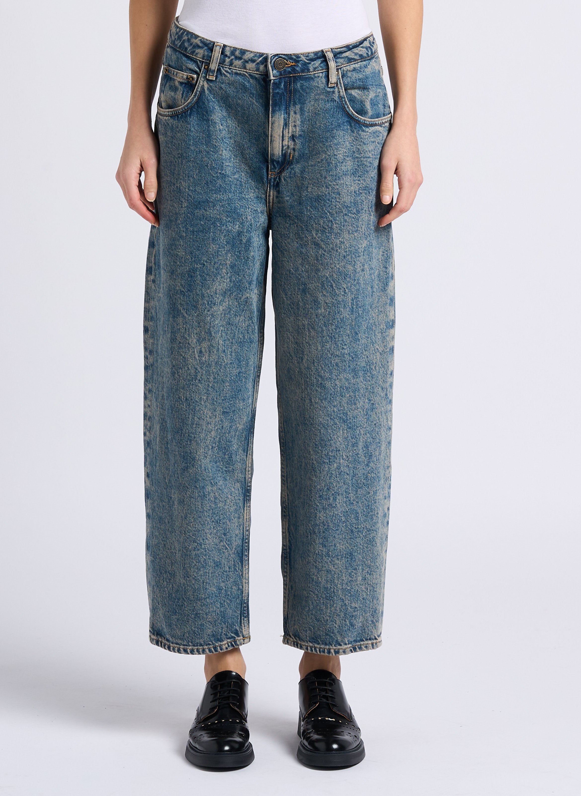 Mom-Jeans aus verwaschenem Denim AMERICAN VINTAGE