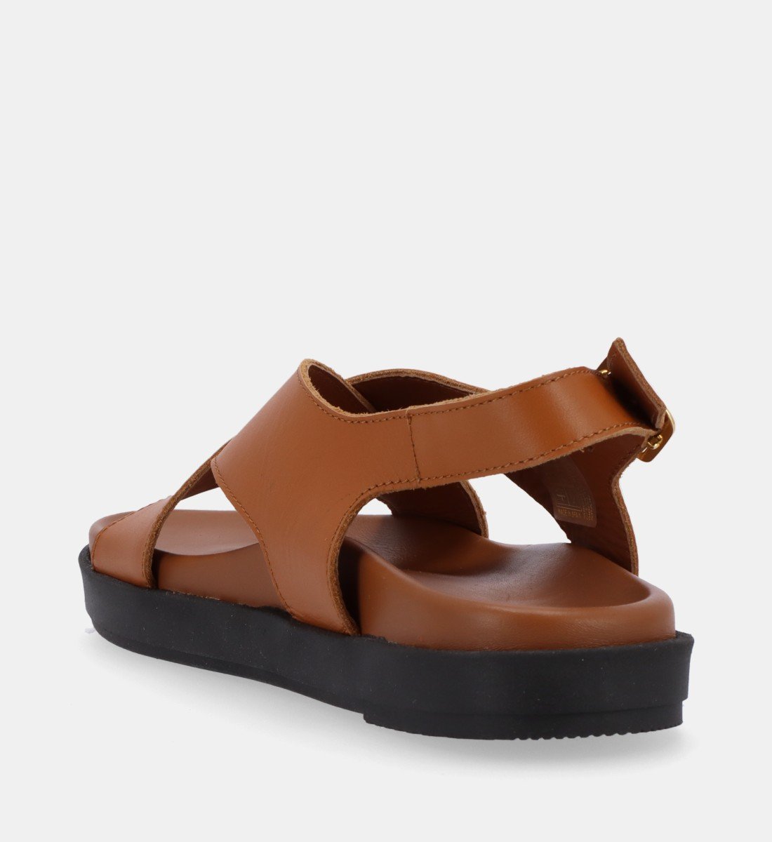 Flat leather sandals ALOHAS Brown